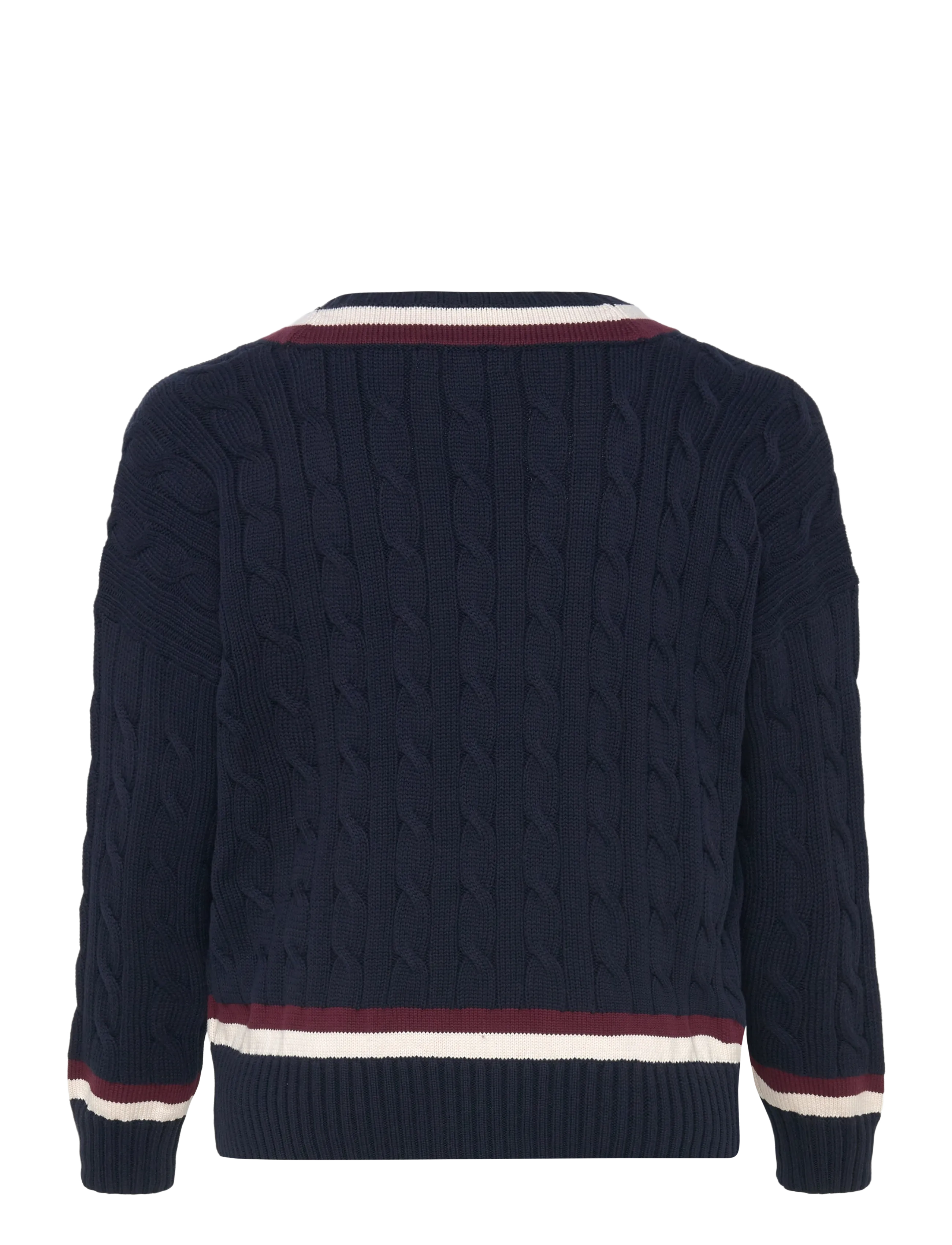 Lauren Women - Cable-Knit Cotton Cricket Sweater - pullover - lauren navy/cream - 2