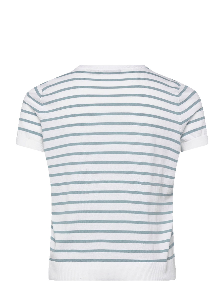 Lauren Women - SUPERFINE COTTON-SWEATER-PULLOVER - t-shirts - white/blue note - 2
