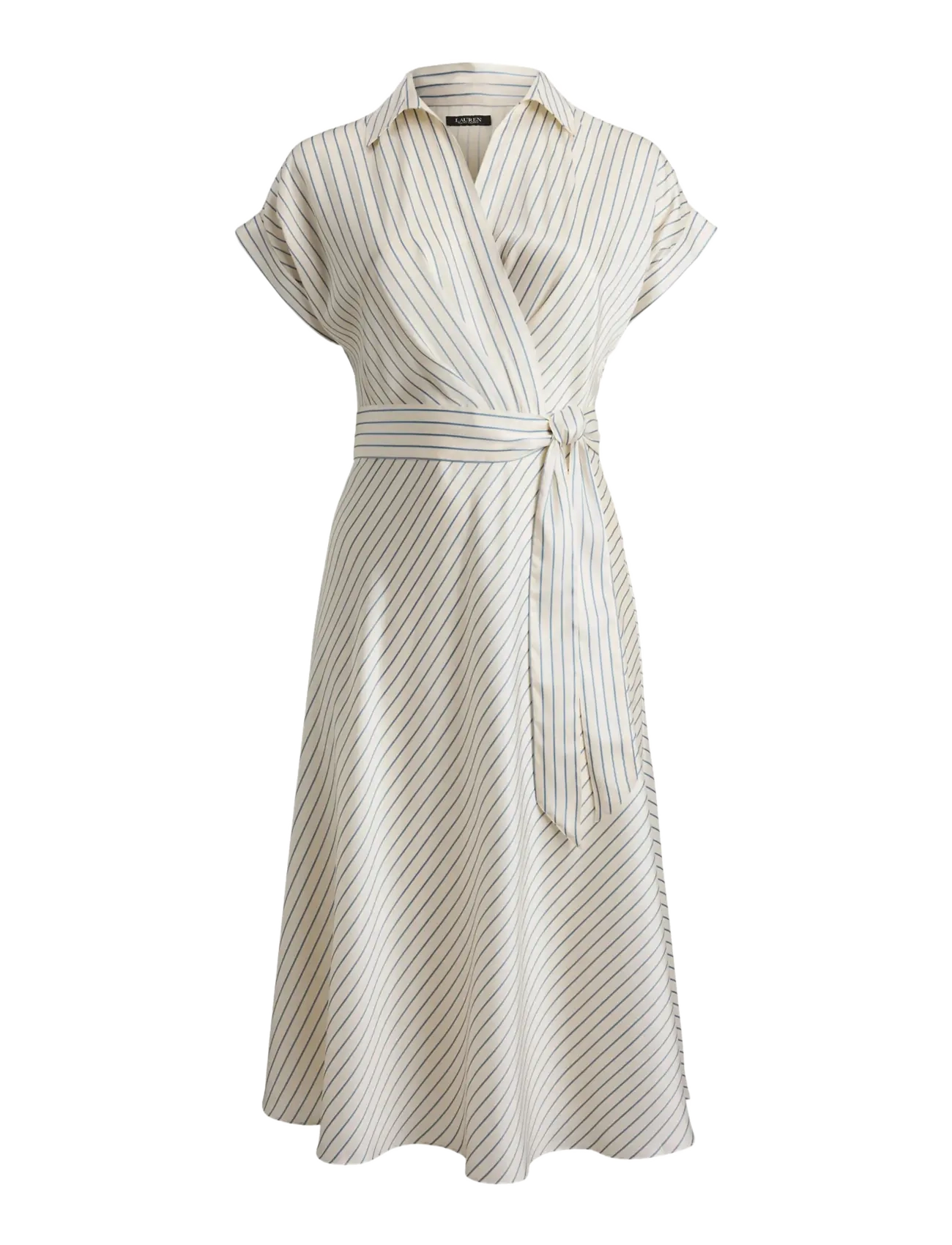 LAUREN Damen Luxe Twill-Wvn-Kleider Cream - 46 - Damen