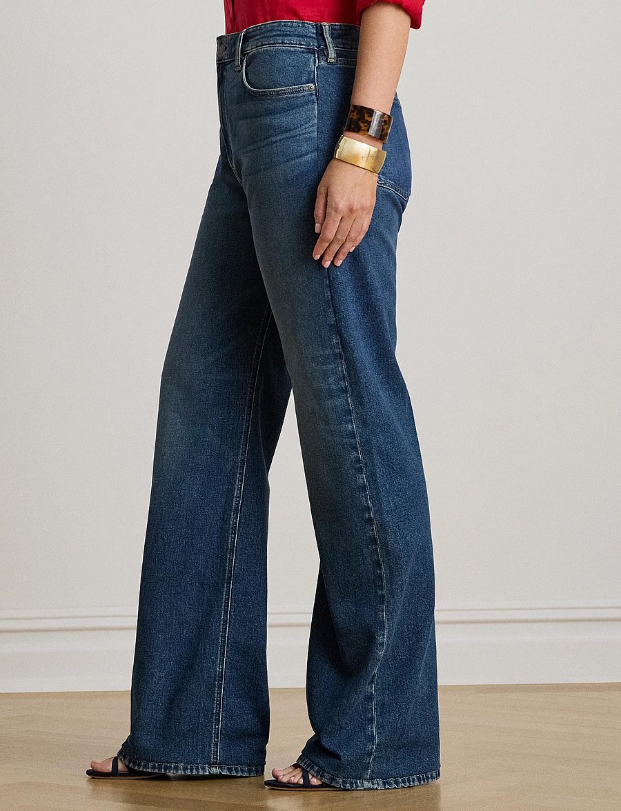 Lauren Women - High-Rise Straight Wide-Leg Jean - raka jeans - maxen wash - 0