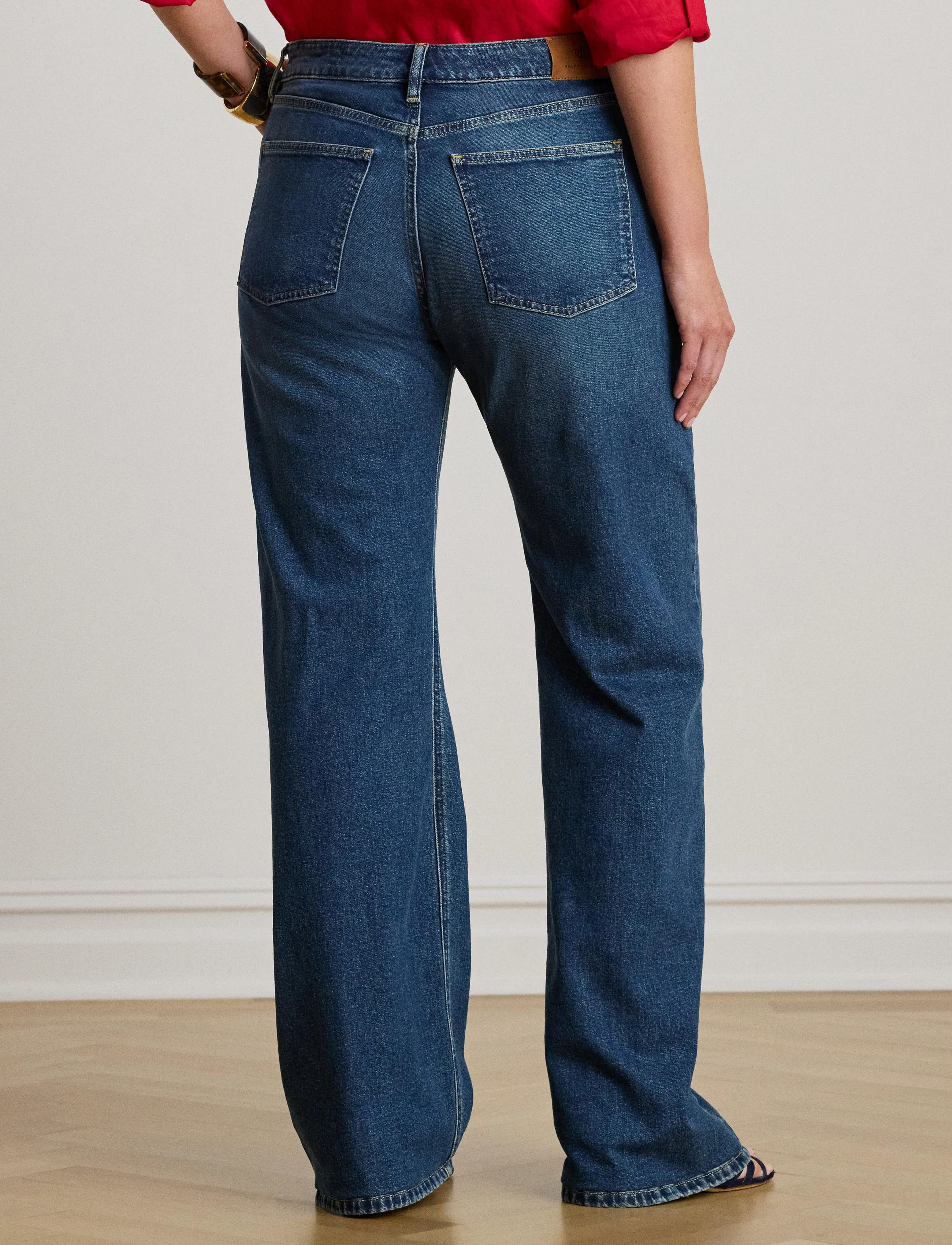 Lauren Women - High-Rise Straight Wide-Leg Jean - gerade jeans - maxen wash - 5
