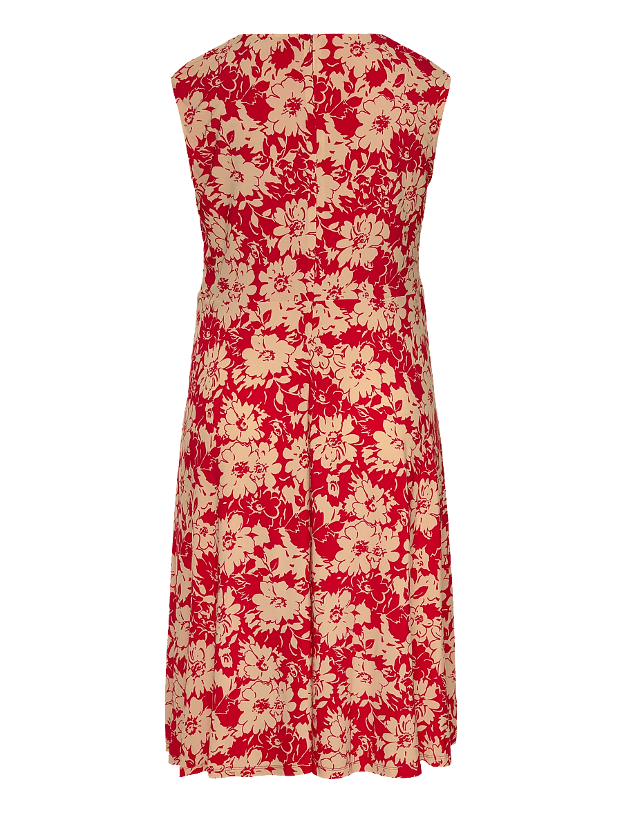 Lauren Women - STR CLASSIC JERSEY-KNT-DRESSES - sommerkleider - red/tan - 2