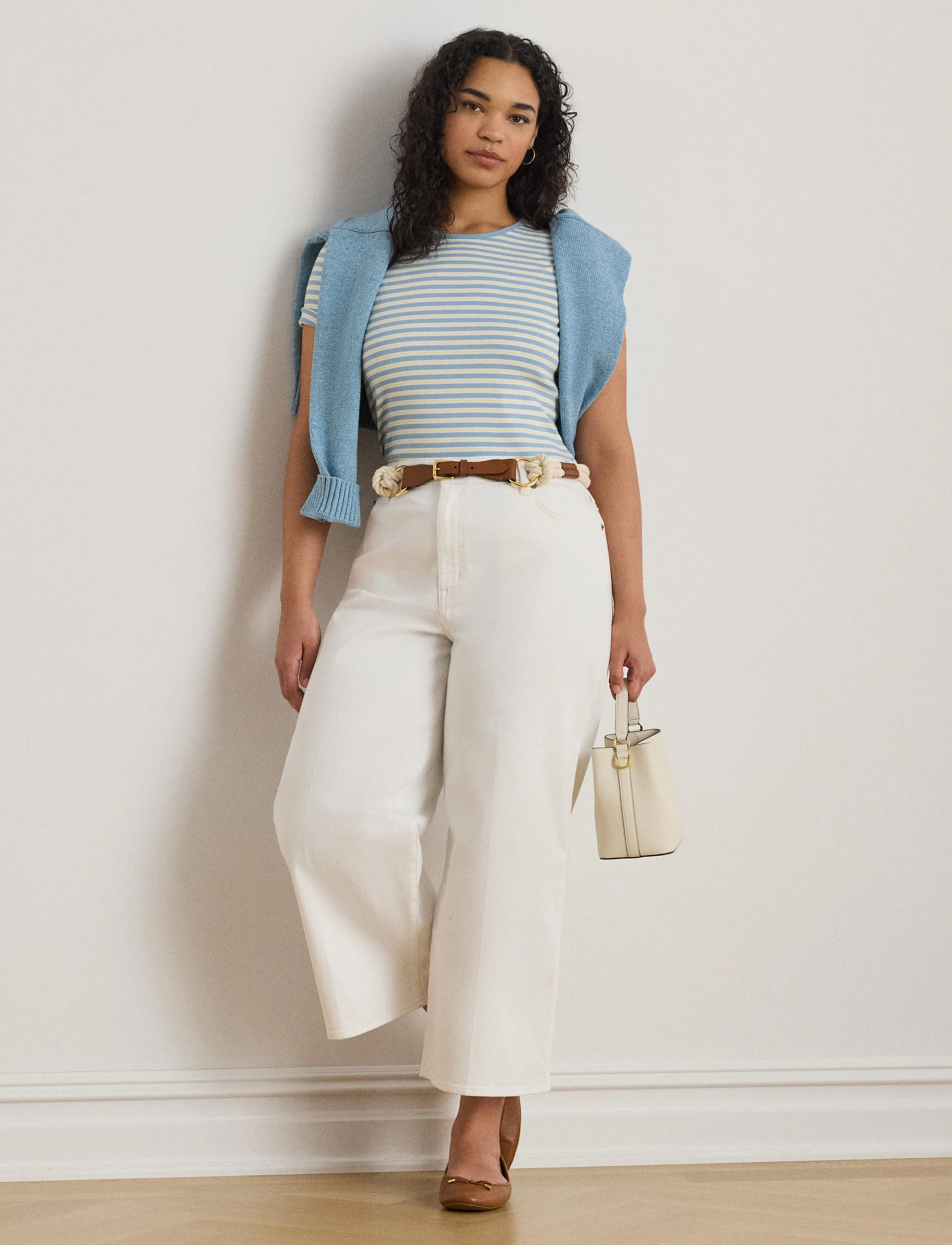 Lauren Women Refined Str 1X1 Rib-Knt-T-Shirt dam – bild 6