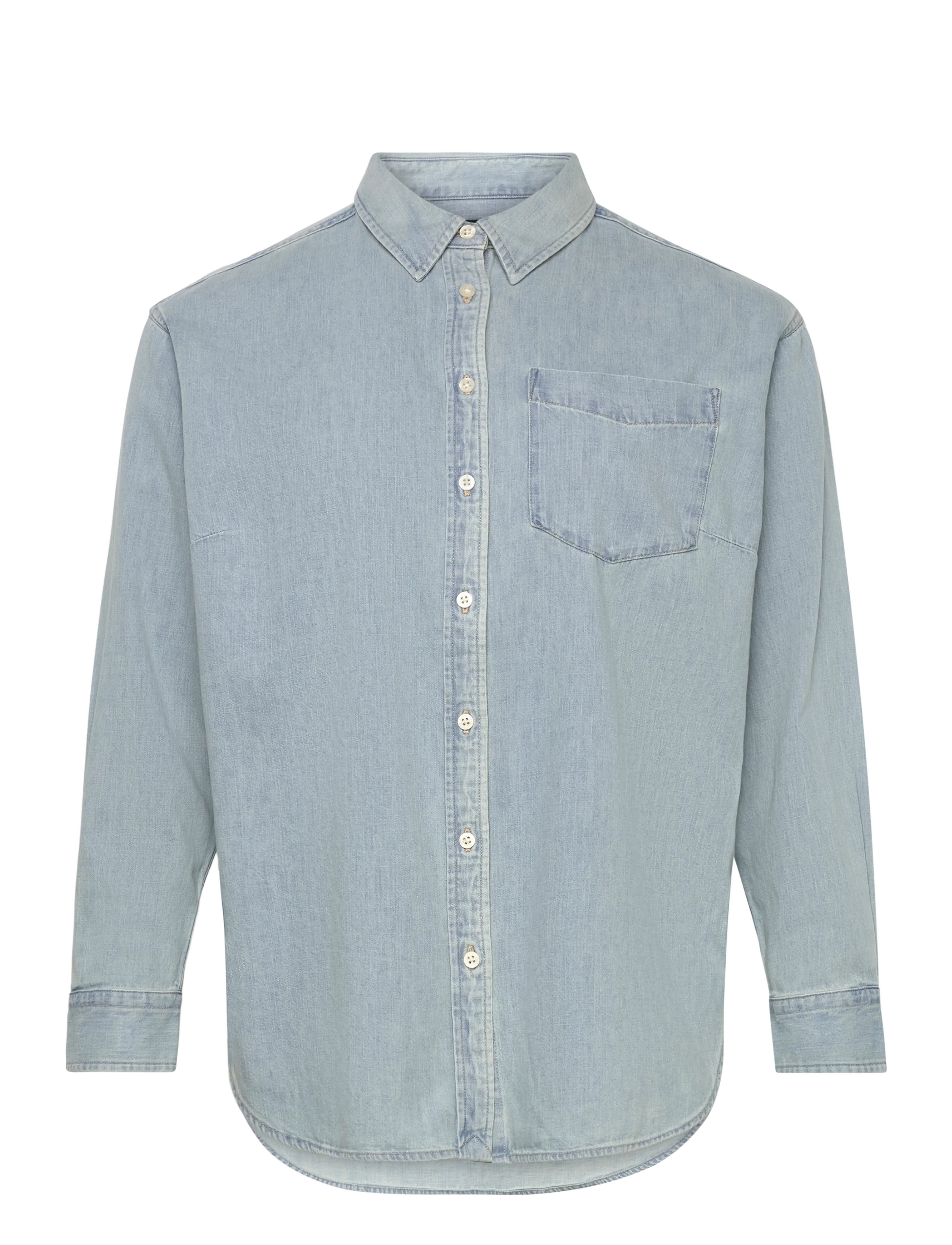 Lauren Women 2X1 DENIM-WVN-SHIRT - Odzież - ARILEE WASH / blue