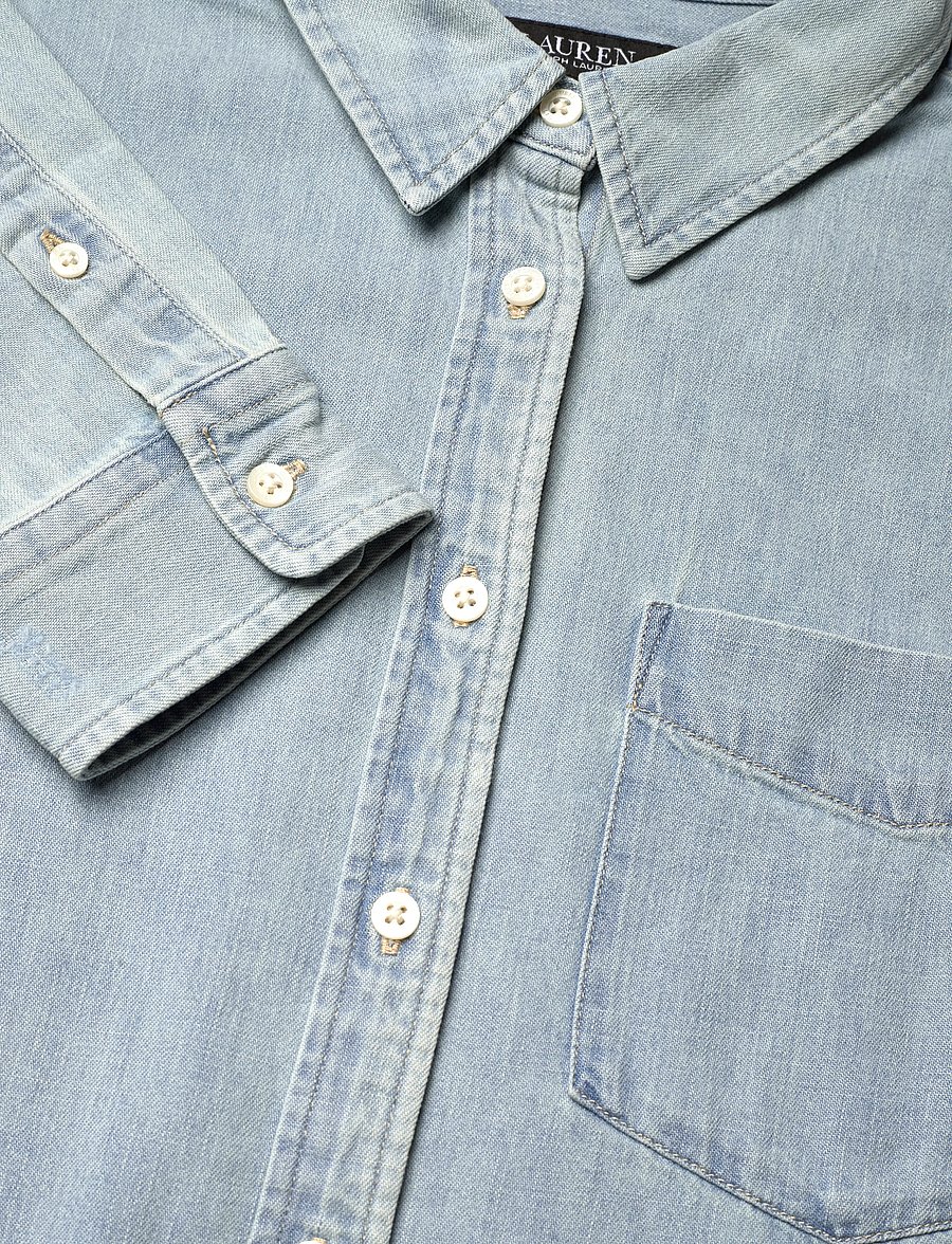 Lauren Women - 2X1 DENIM-WVN-SHIRT - jeansskjortor - arilee wash - 2