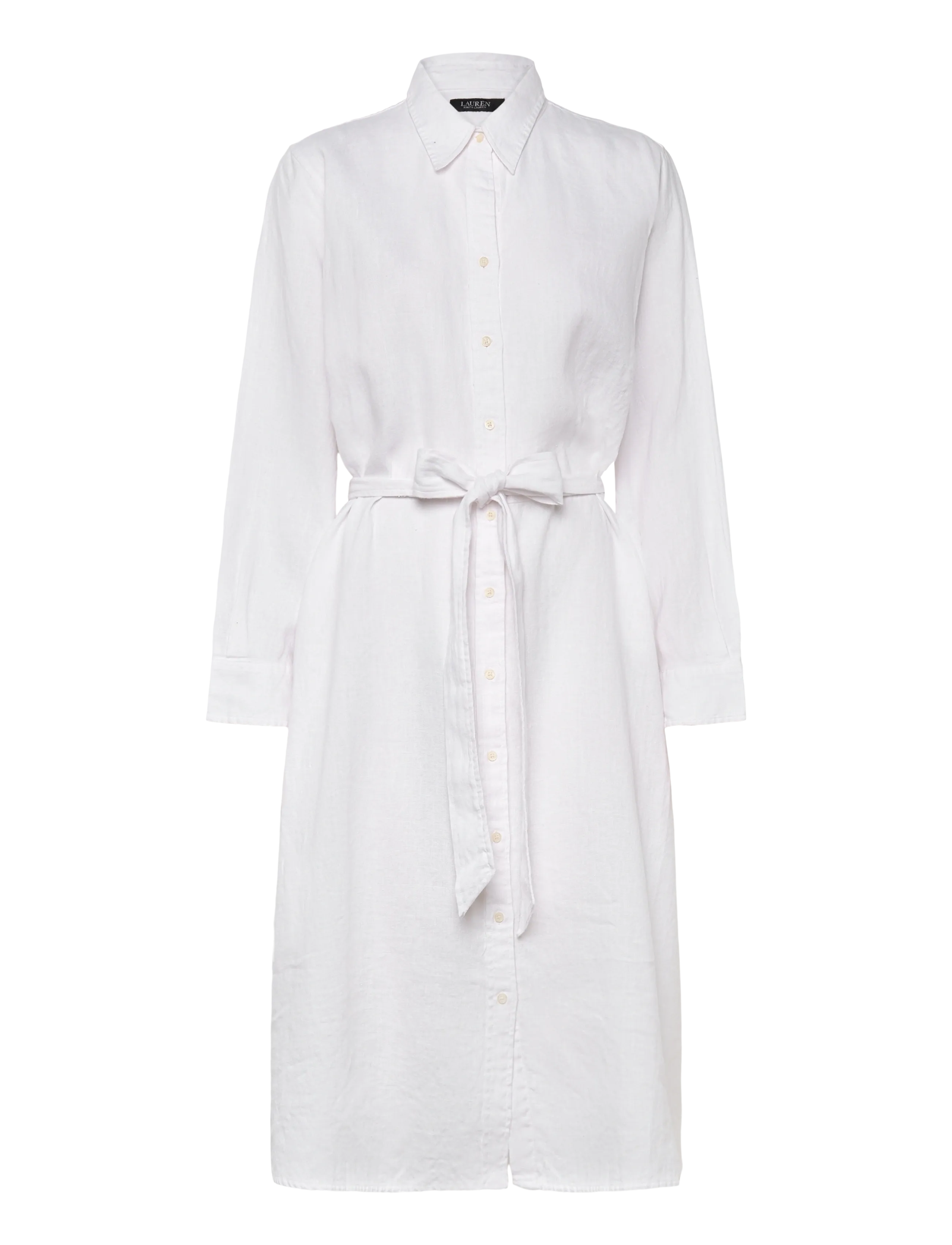 Lauren Women CLASSIC LINEN-WVN-DRESSES - Plus Size - WHITE / white