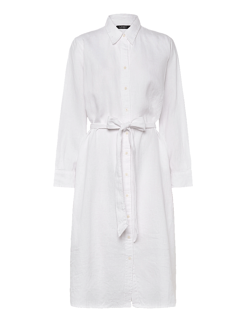 Lauren Women - CLASSIC LINEN-WVN-DRESSES - sommerkleider - white - 0