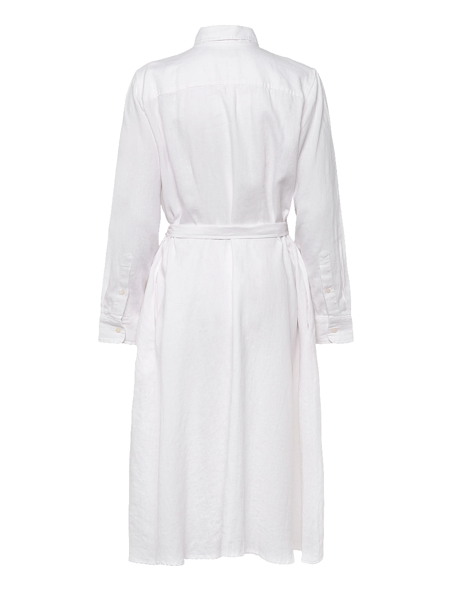 Lauren Women - CLASSIC LINEN-WVN-DRESSES - sommerkleider - white - 2