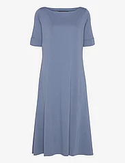 Lauren Women - Stretch Cotton Midi Dress - midi dresses - pale azure - 0