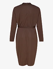 Lauren Women - Belted Mockneck Jersey Dress - vidutinio ilgio suknelės - circuit brown - 1