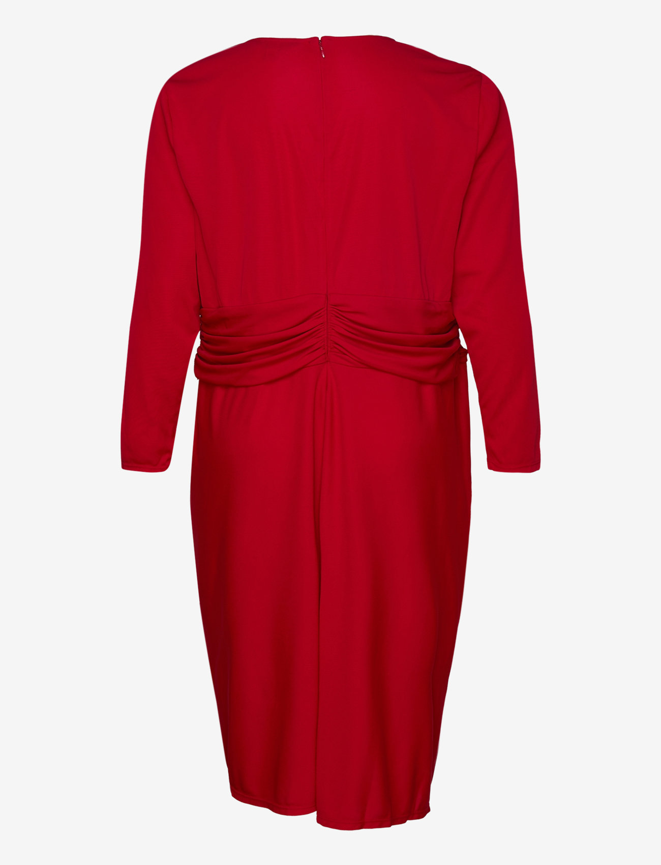 Lauren Women - Ruched Stretch Jersey Surplice Dress - cocktailkleider - martin red - 2