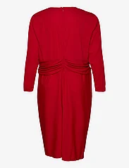 Lauren Women - Ruched Stretch Jersey Surplice Dress - cocktail dresses - martin red - 2