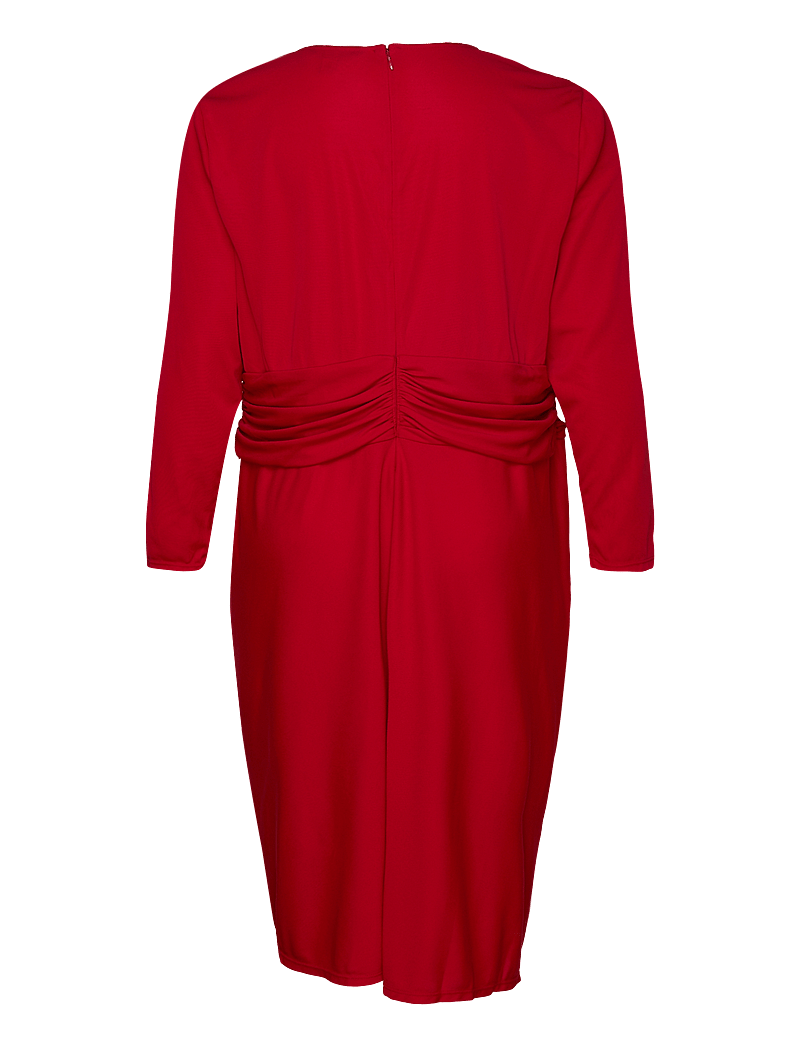 Lauren Women - Ruched Stretch Jersey Surplice Dress - cocktailkleider - martin red - 2