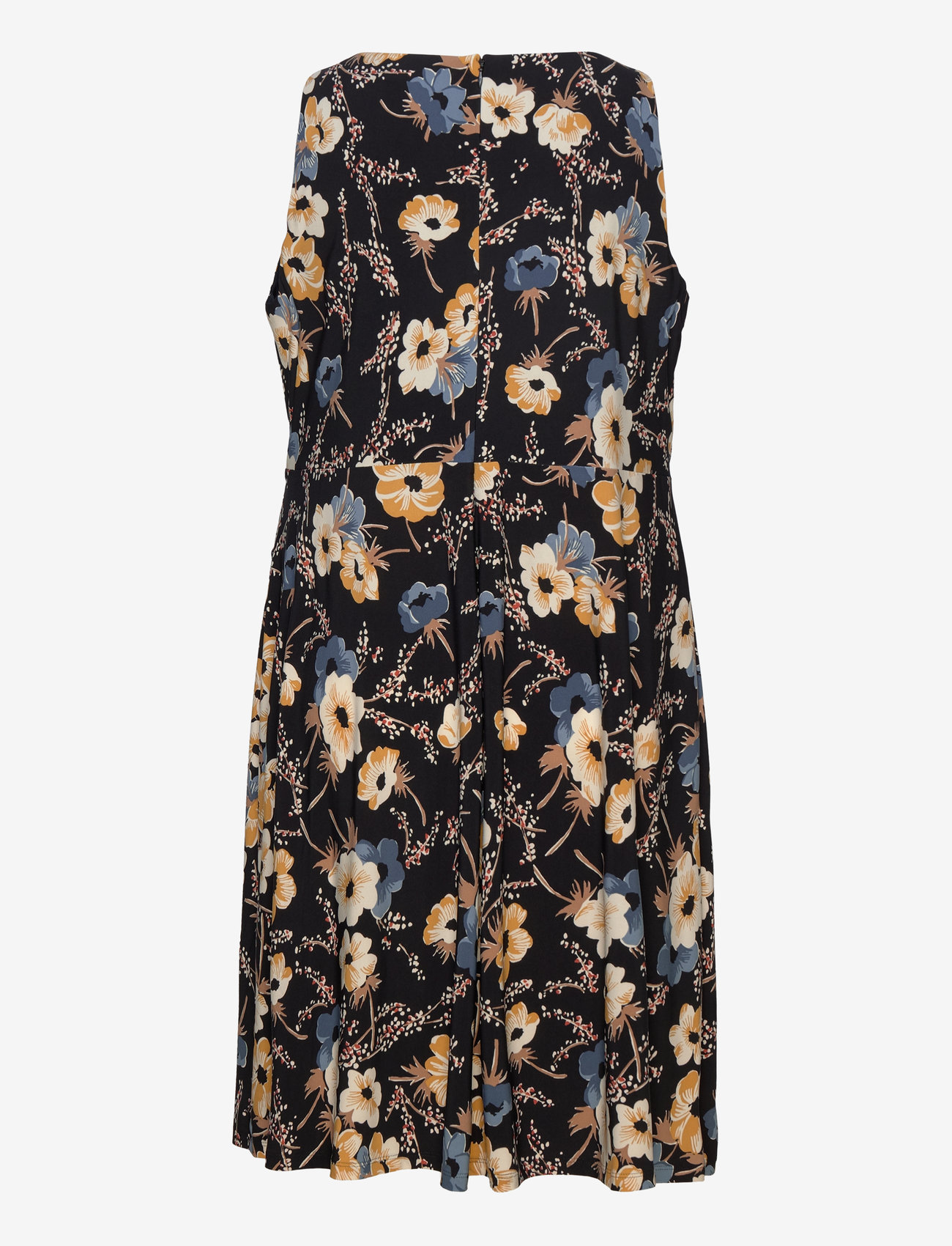 Lauren Women - Floral Surplice Jersey Sleeveless Dress - sommerkleider - black multi - 2