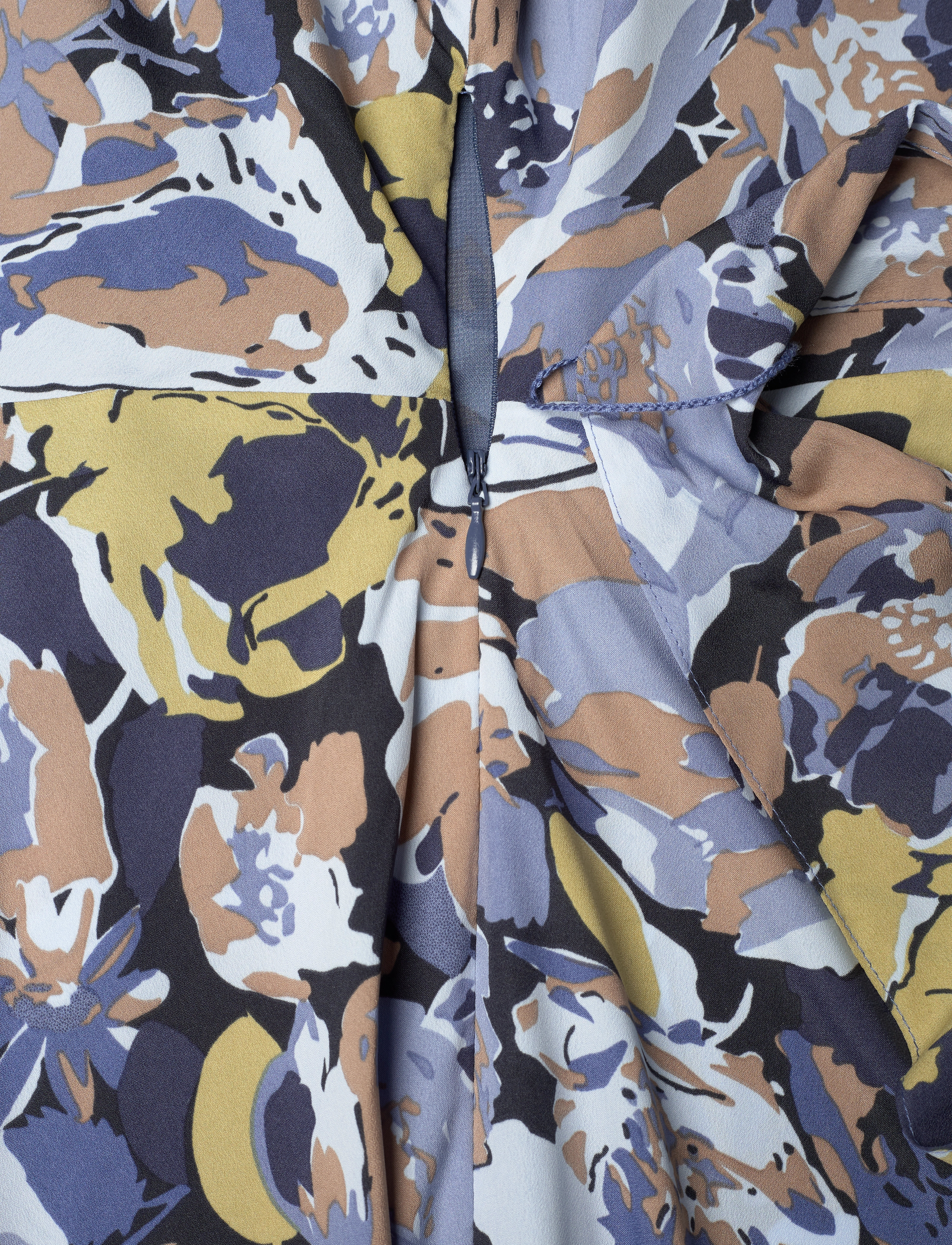 Lauren Women - Floral Belted Crepe Dress - blue multi - 3