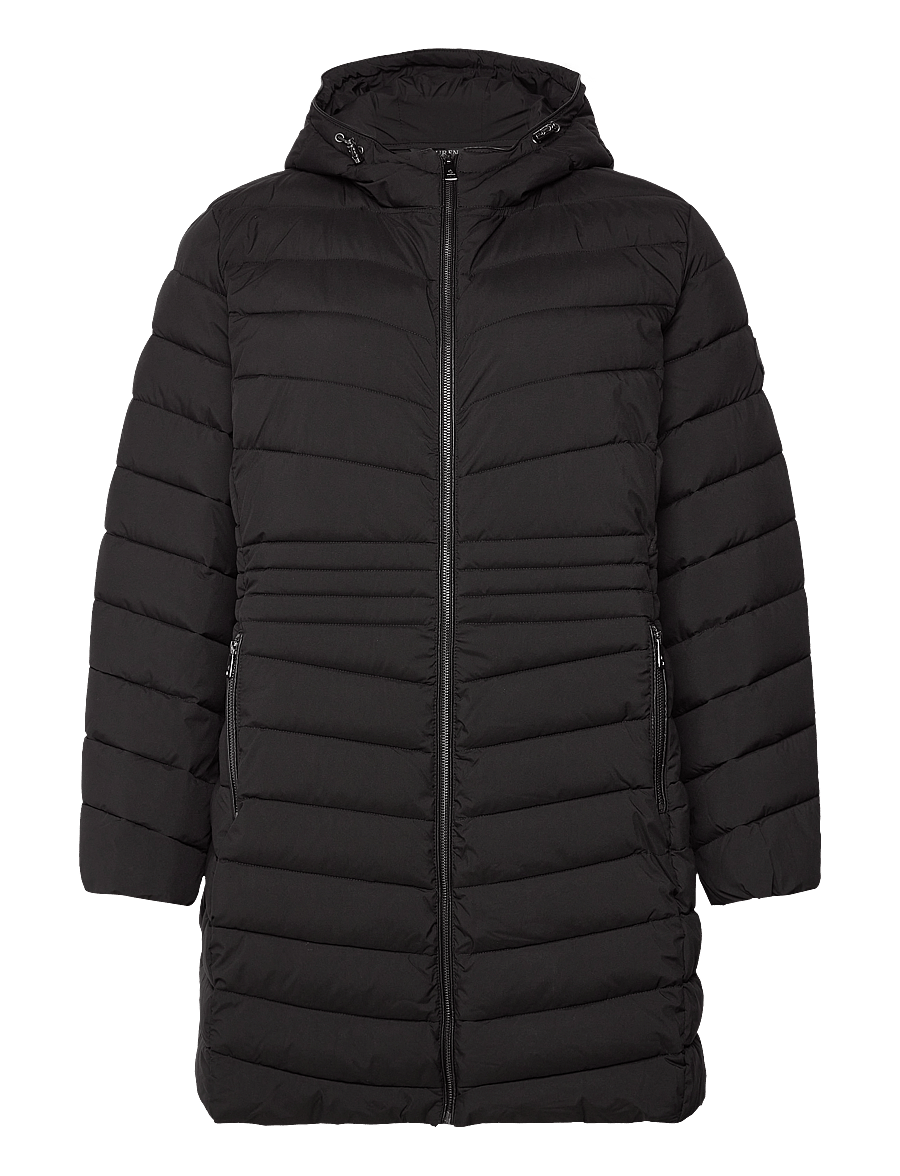 Lauren Women - Chevron-Quilted Hooded Jacket - black - 0