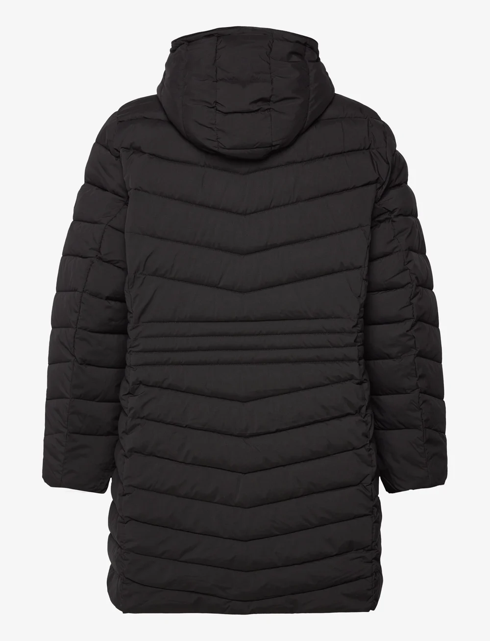 Chevron Quilted Hooded Jacket