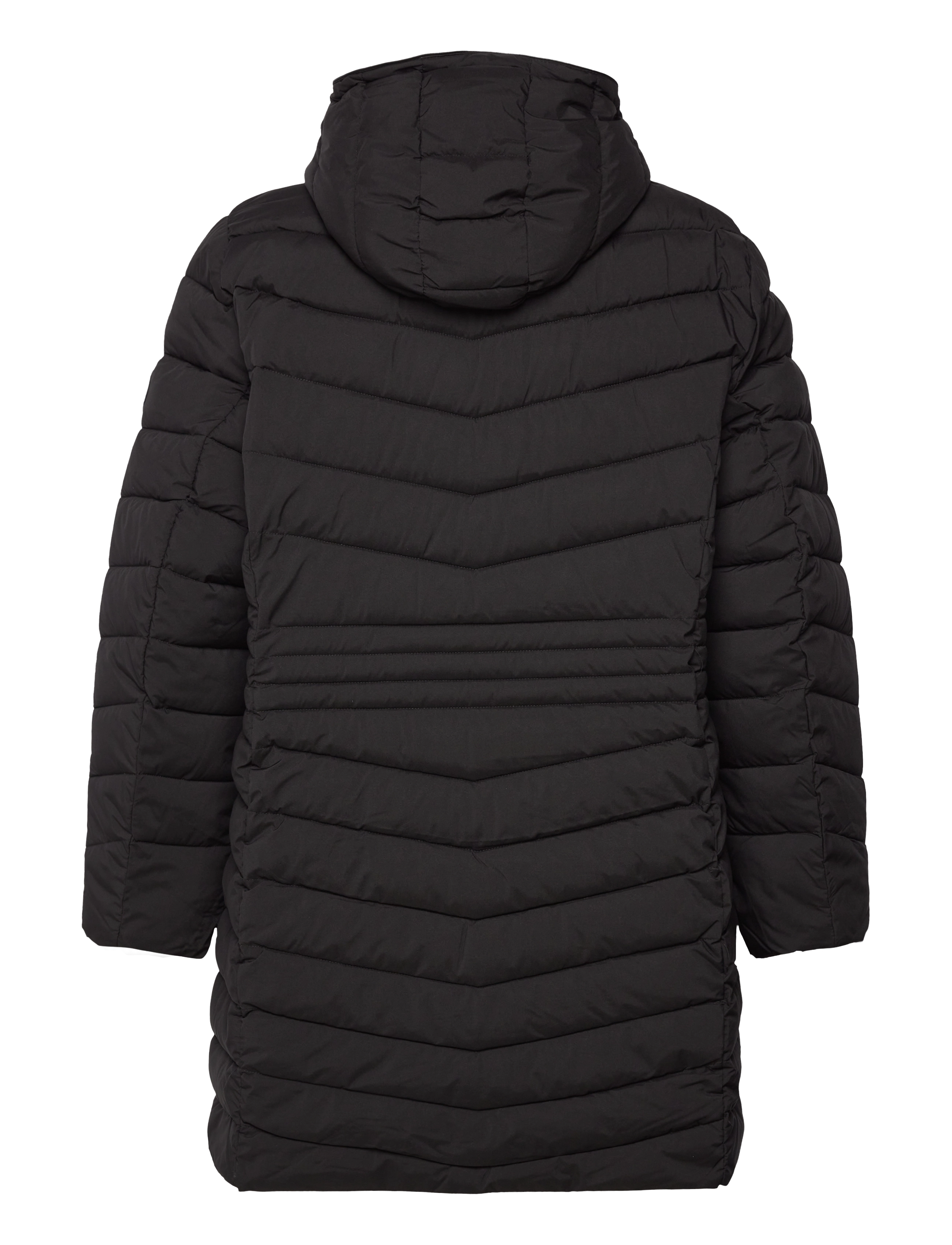 Lauren Women - Chevron-Quilted Hooded Jacket - black - 1