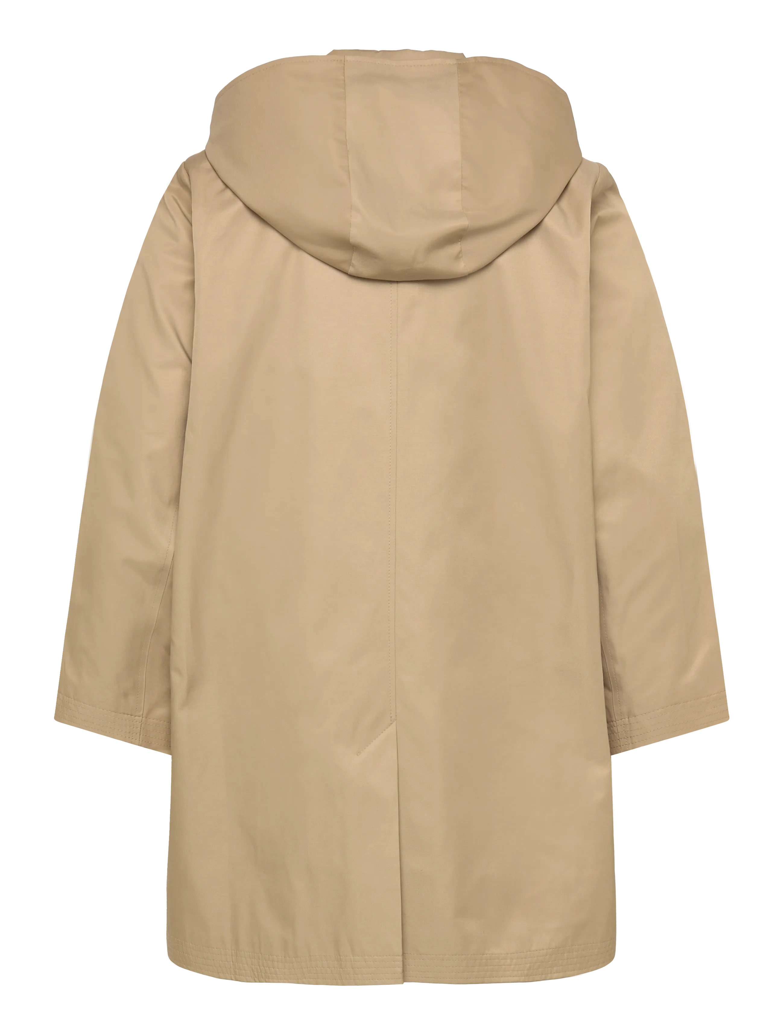Lauren Women - Hooded Cotton-Blend Balmacaan Coat - trenchcoats - birch tan - 2