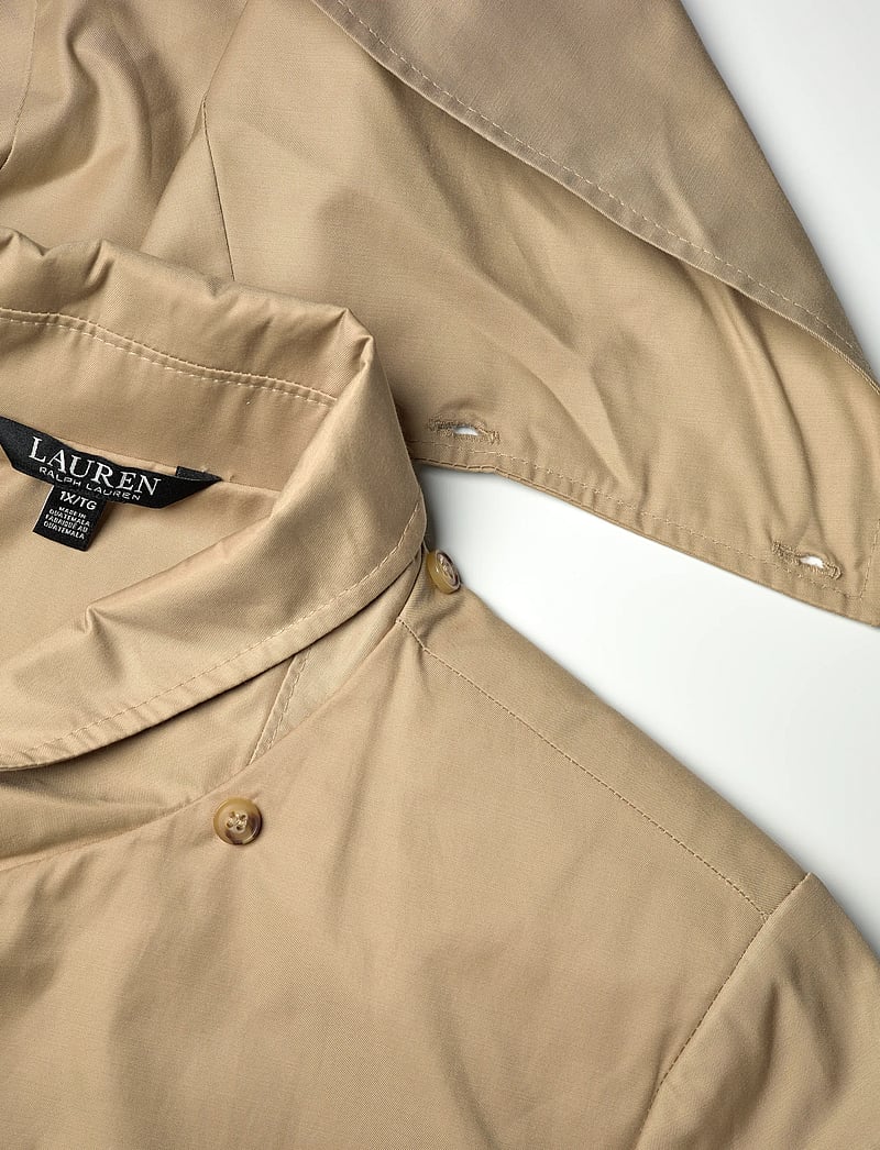 Lauren Women - Hooded Cotton-Blend Balmacaan Coat - trenchcoats - birch tan - 3