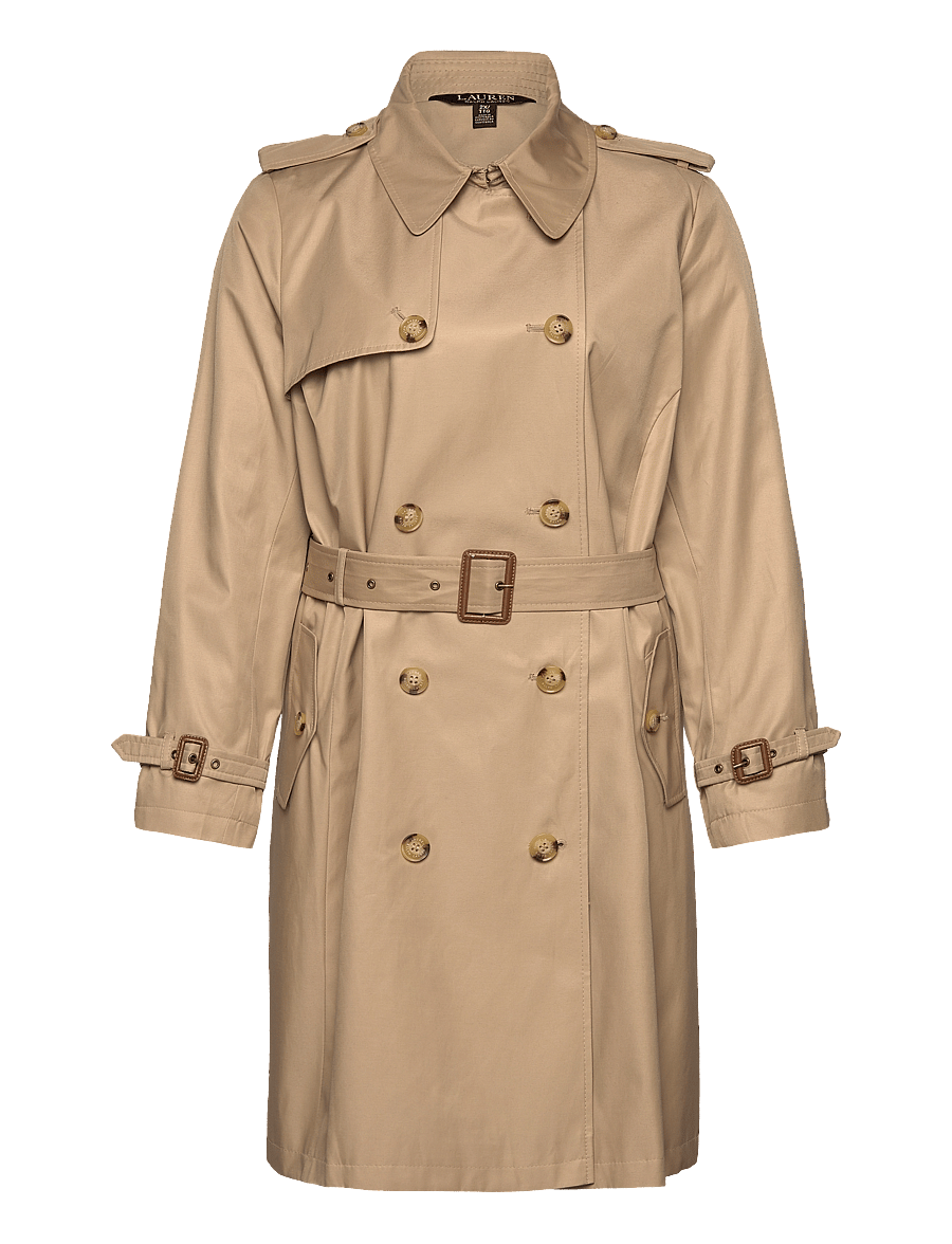 Lauren Women - Double-Breasted Cotton-Blend Trench Coat - vihmamantlid - birch tan - 1