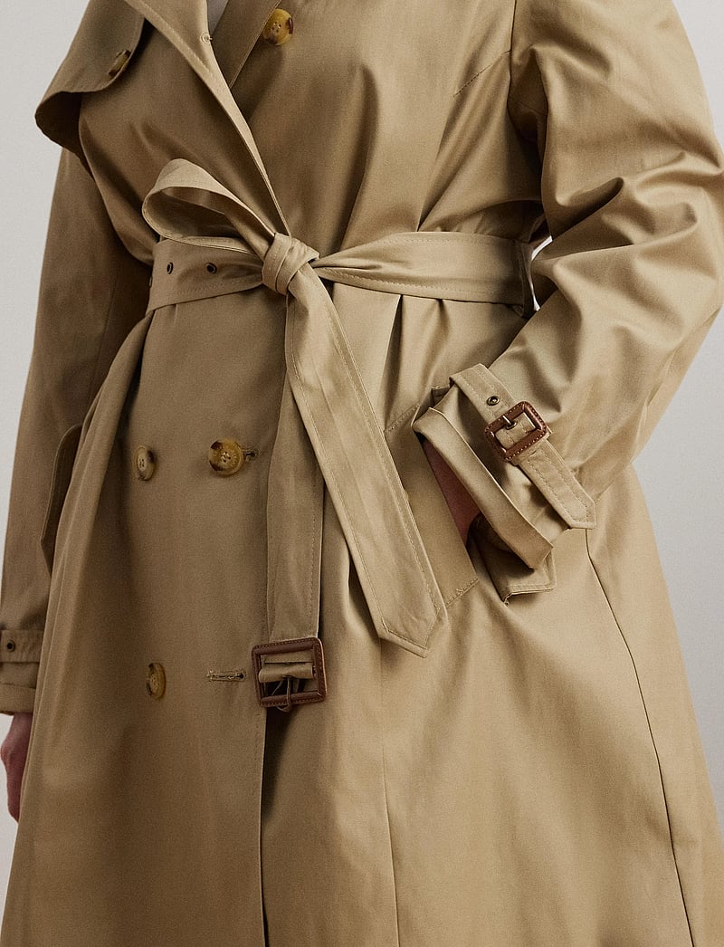 Lauren Women - Double-Breasted Cotton-Blend Trench Coat - trenchcoats - birch tan - 5