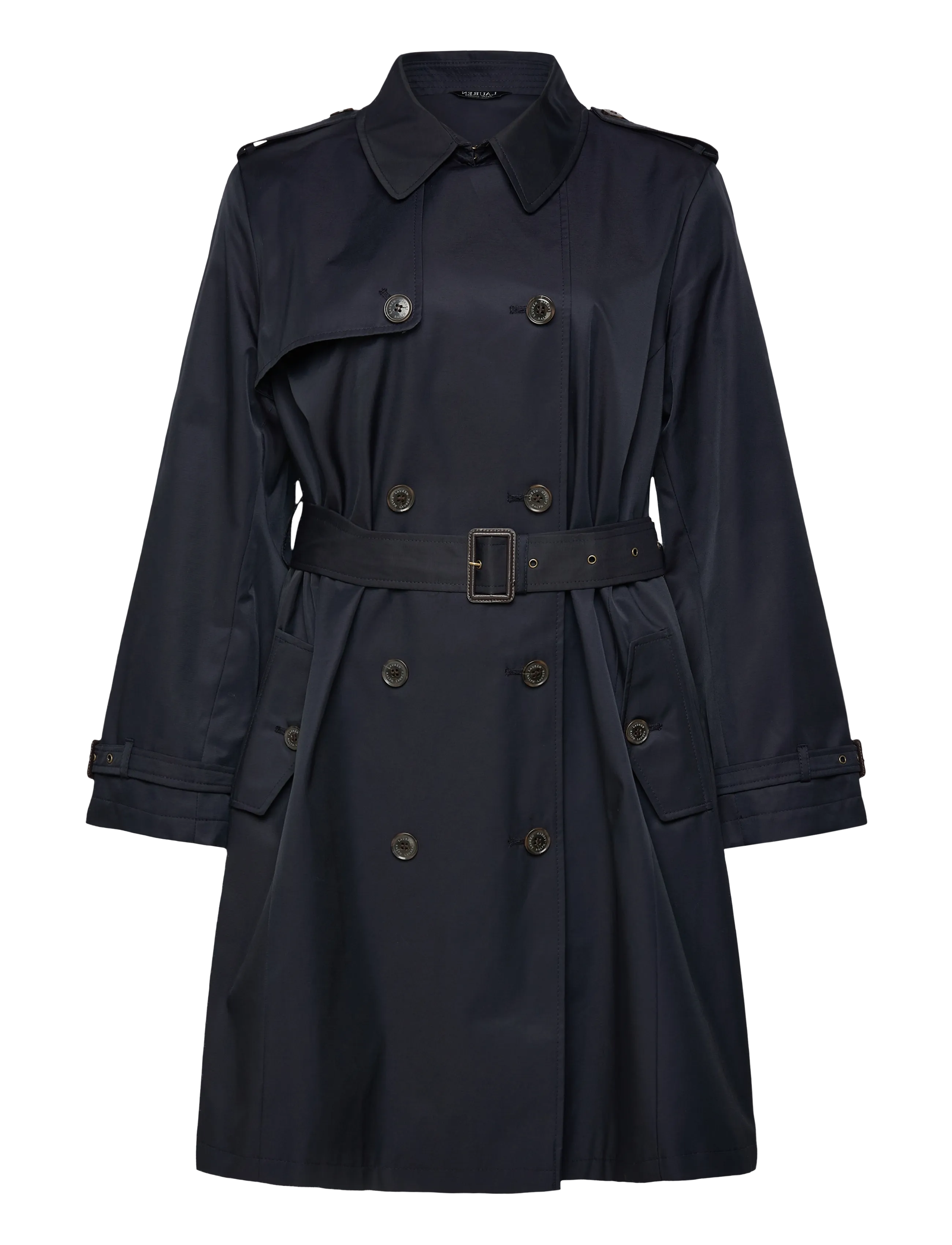 Lauren Women Double-Breasted Cotton-Blend Trench Coat, 50-52, Coats, Marineblau - Frauen