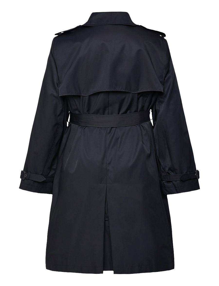 Lauren Women - Double-Breasted Cotton-Blend Trench Coat - trenchcoats - dk navy - 1