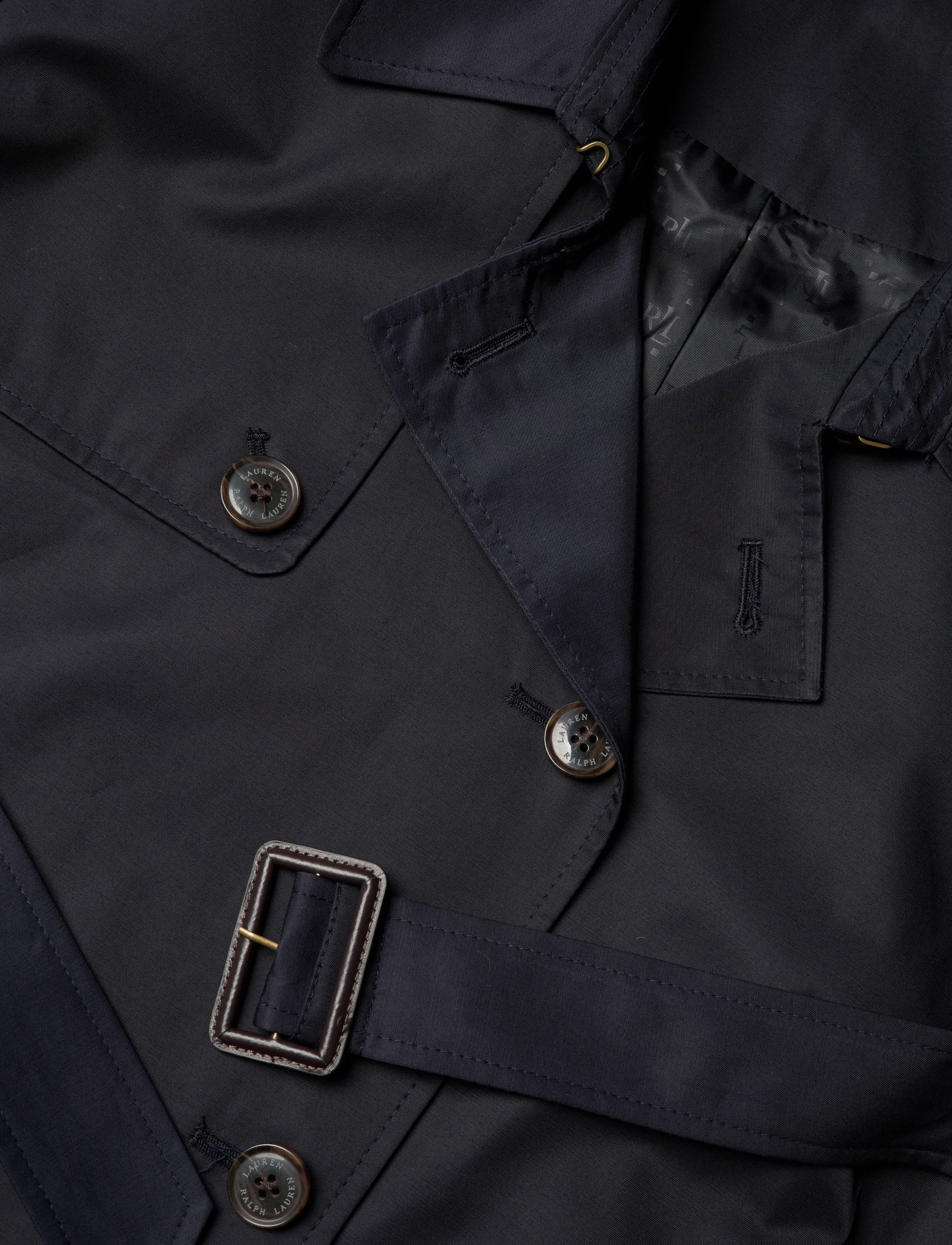 Lauren Women - Double-Breasted Cotton-Blend Trench Coat - trenchcoats - dk navy - 2