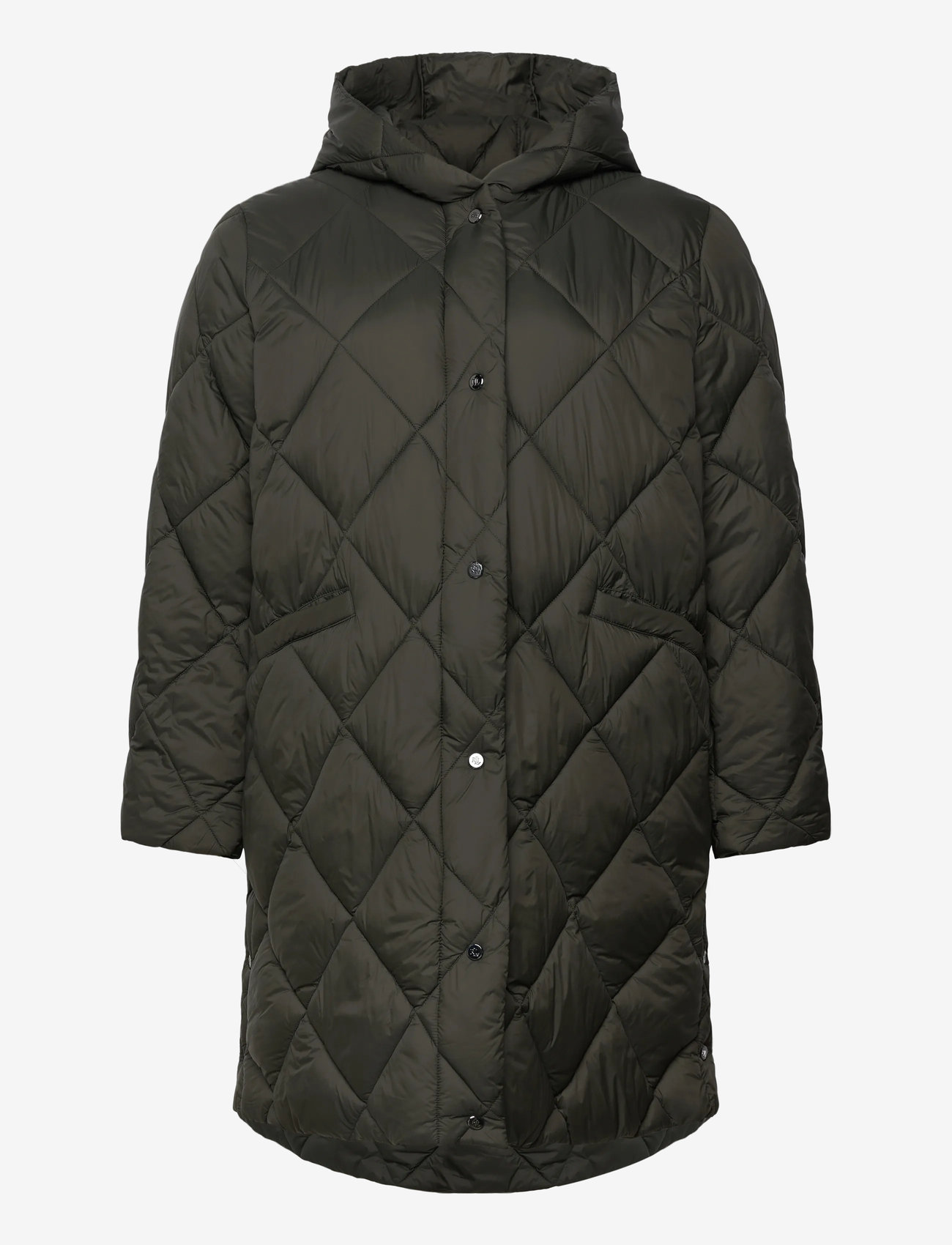 Lauren Women - Hooded Diamond-Quilted Down Coat - litchfield loden - 0