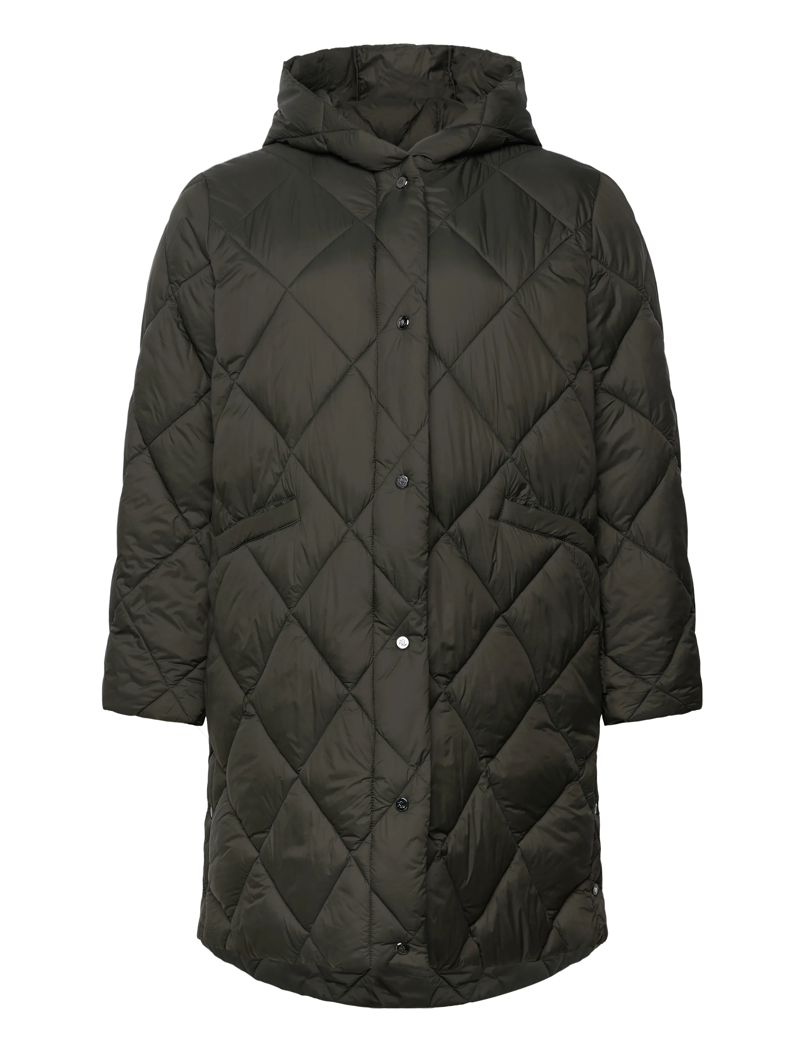Lauren Women - Hooded Diamond-Quilted Down Coat - Žieminės striukės - litchfield loden - 0