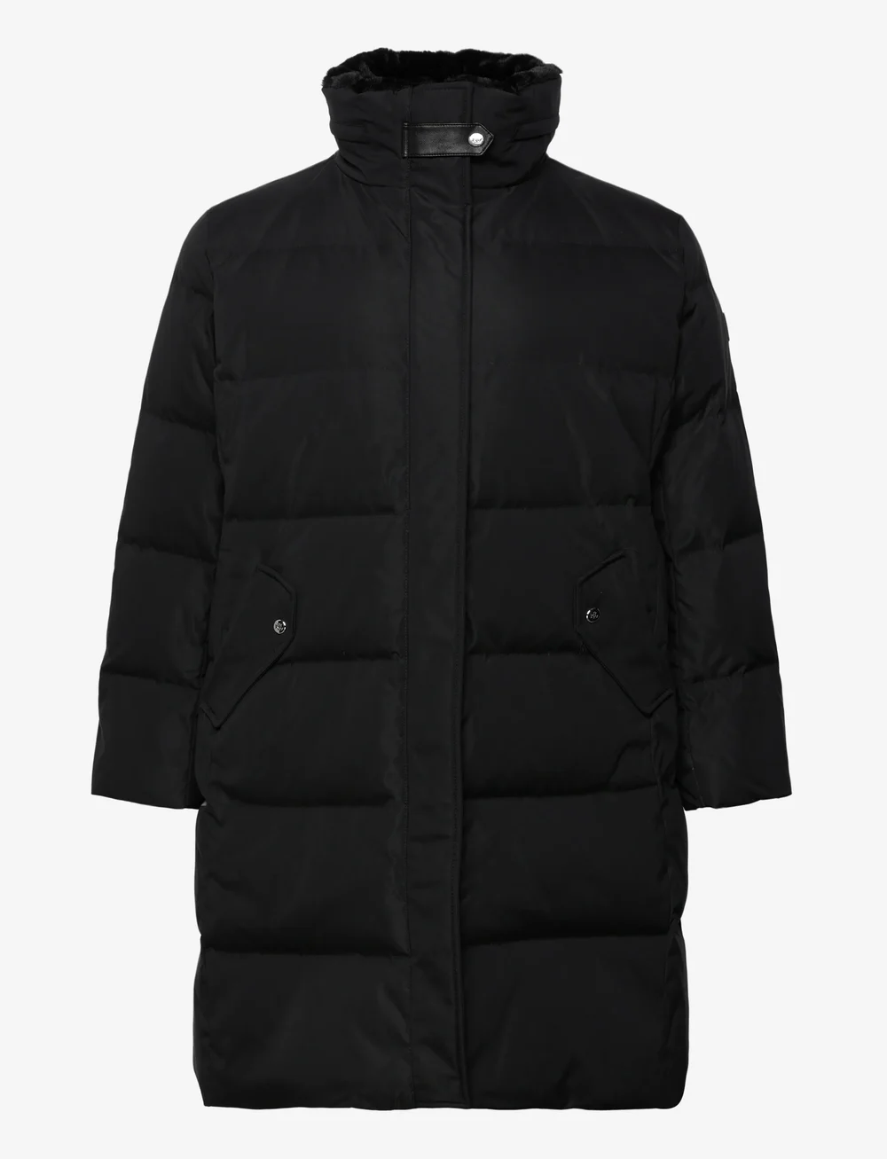 Lauren Women - SMOOTH POLY-FF TRIM PUFFER 38" - padded coats - black - 0
