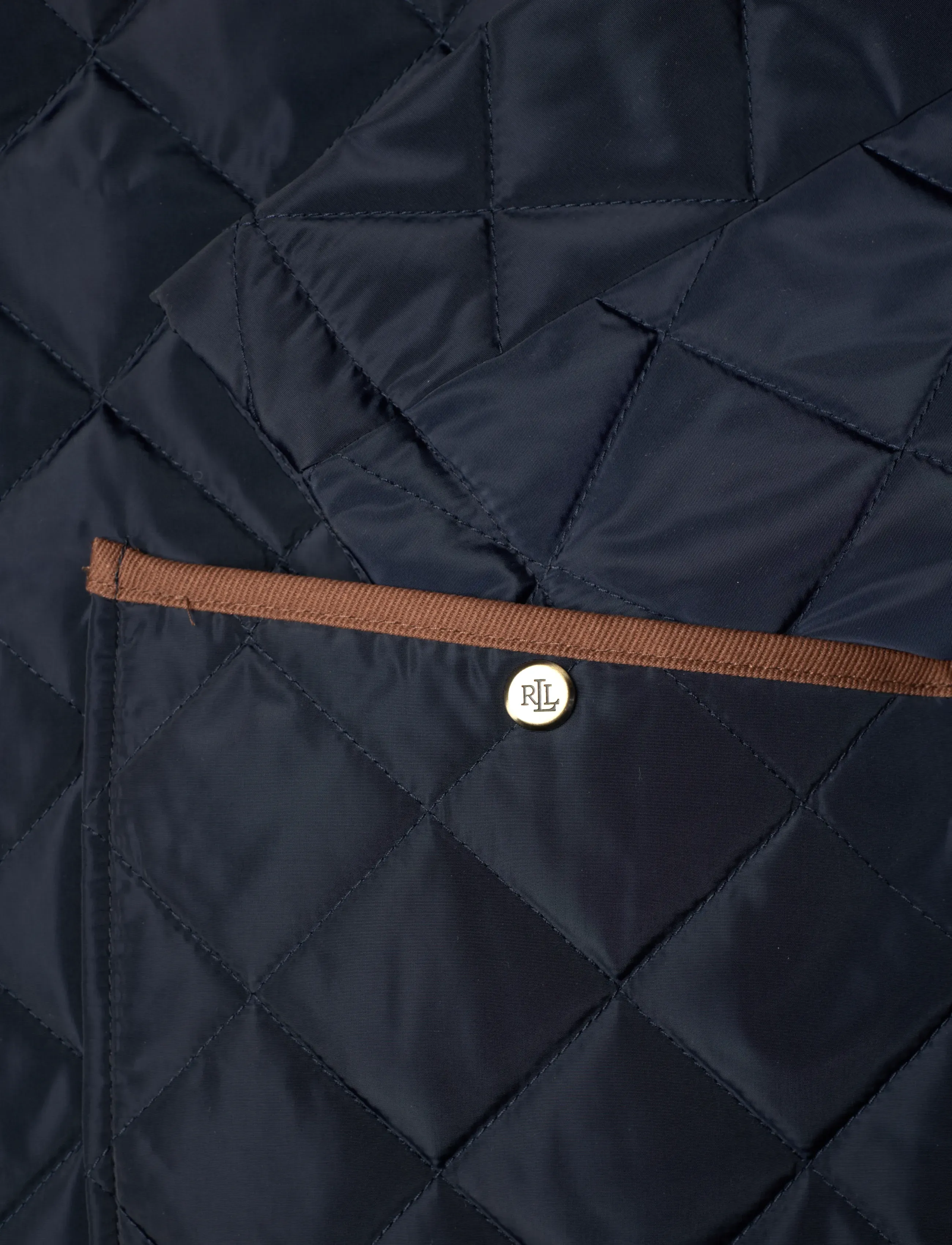 Lauren Women - Twill-Trim Diamond-Quilted Barn Jacket - vestes de printemps - dk navy - 3