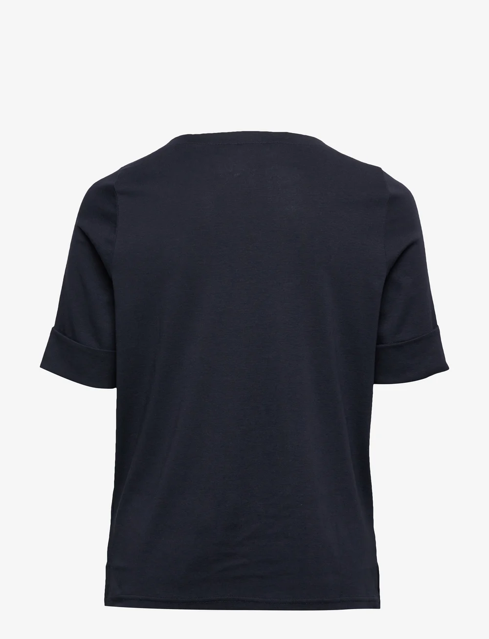 Lauren Women - Stretch Cotton Boatneck Top - t-shirts - lauren navy - 2