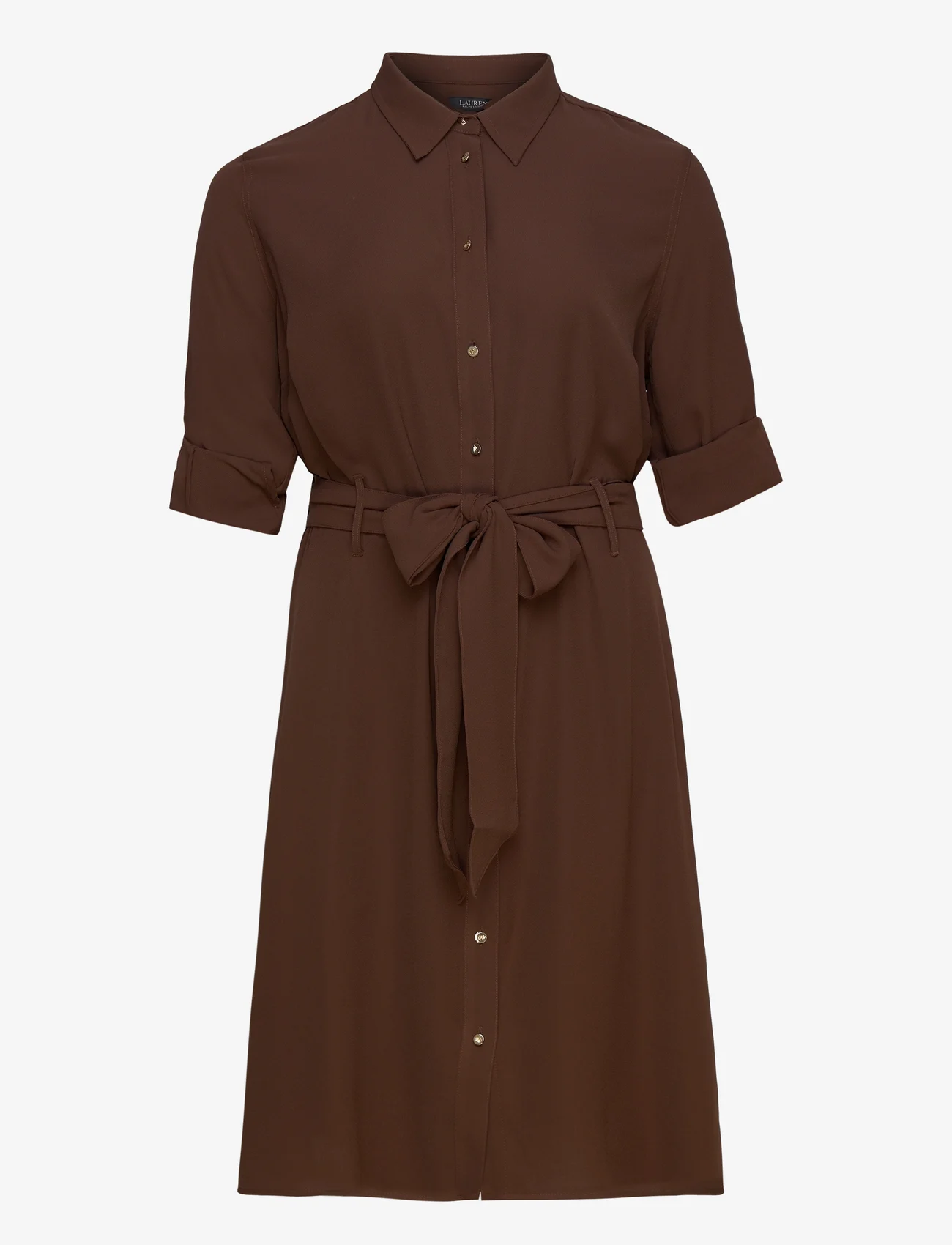 Lauren Women - Collared Dress - marškinių tipo suknelės - brown birch - 0