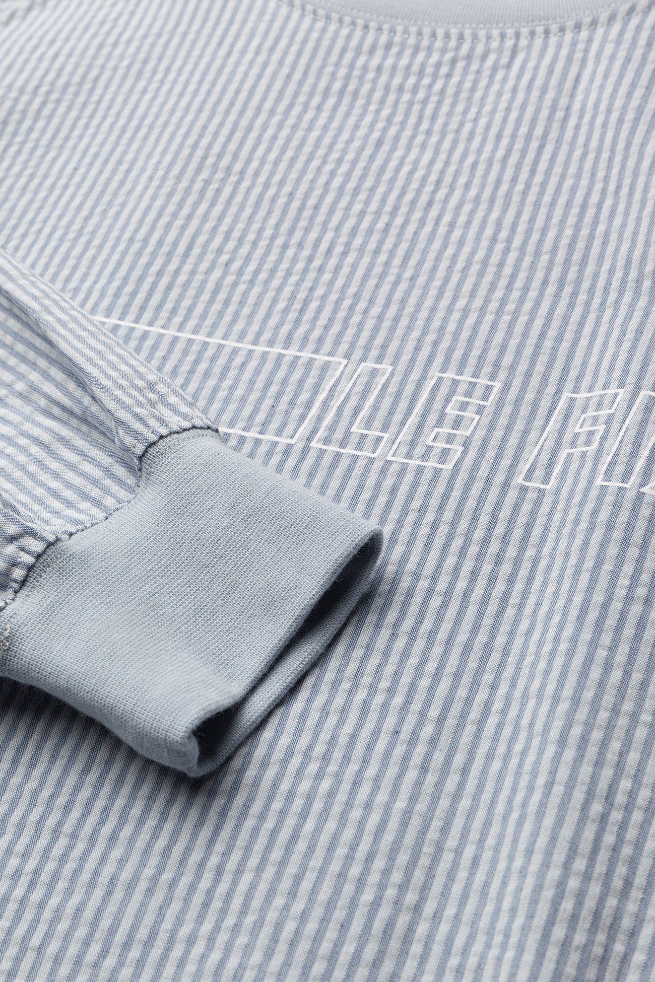 Le-Fix - Seersucker Crew - grey - 2