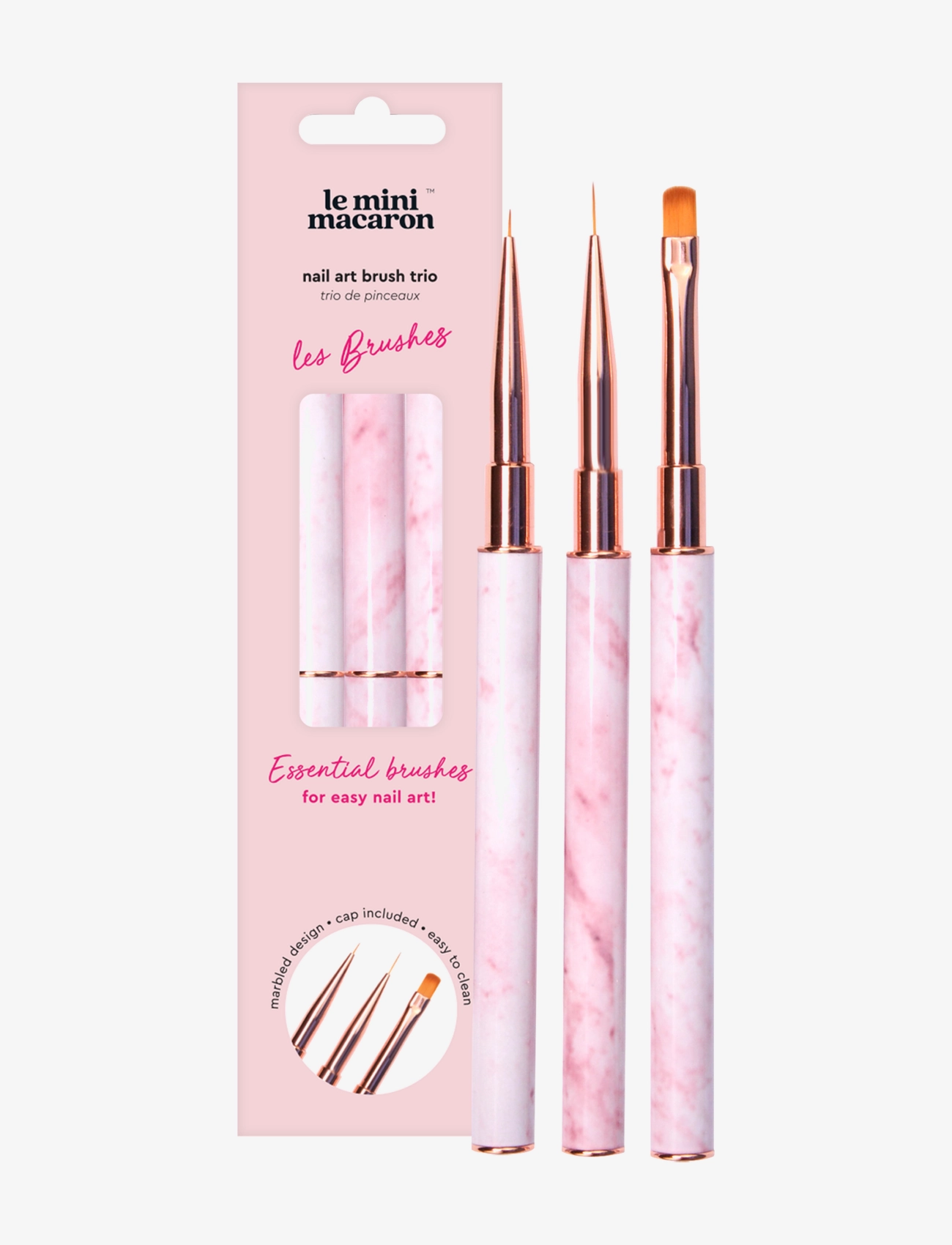 Le Mini Macaron - Nail Art Brush Trio - smink - les brushes - 2
