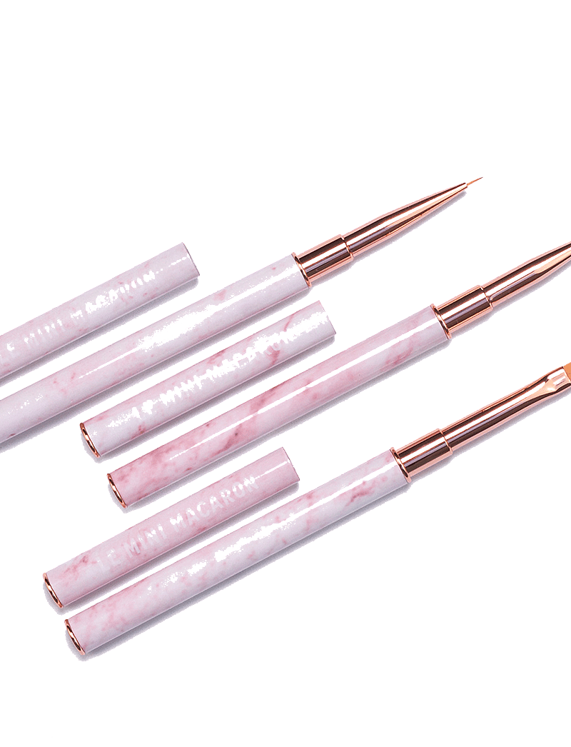 Le Mini Macaron - Nail Art Brush Trio - makeup - les brushes - 0