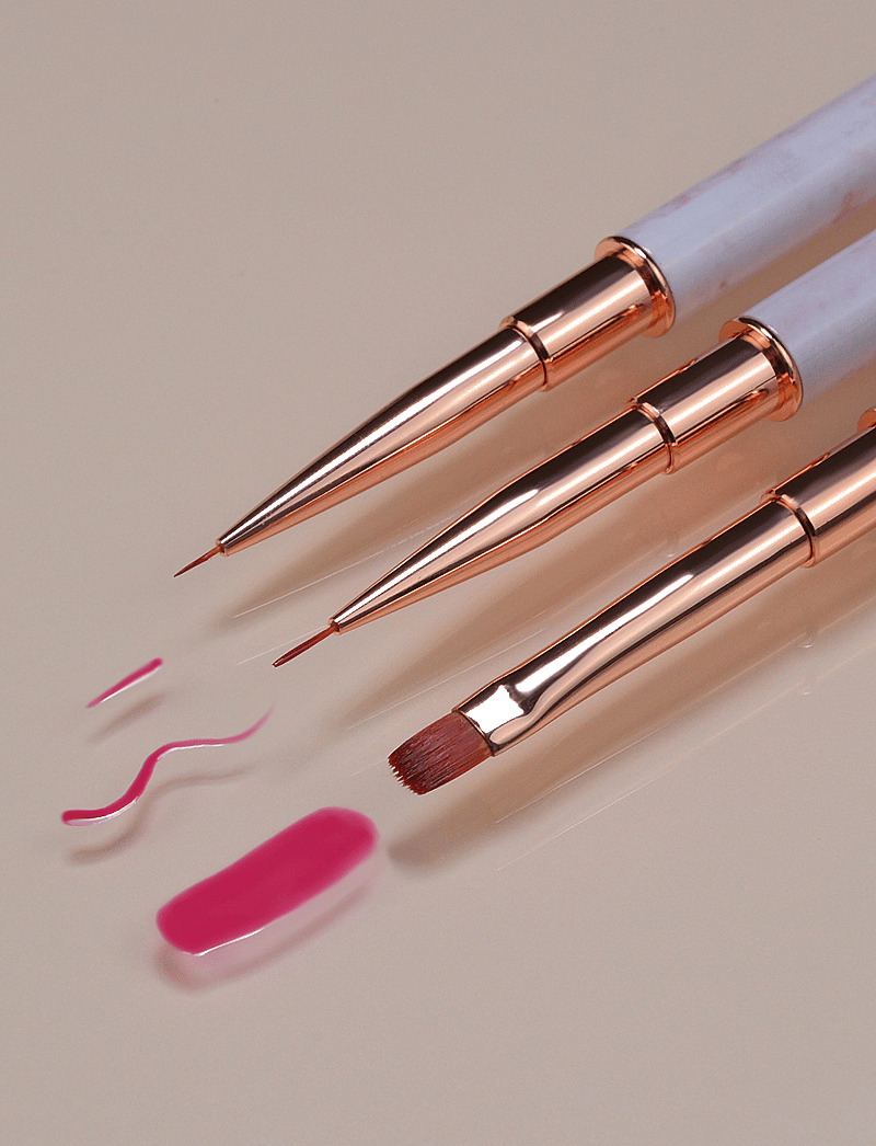 Le Mini Macaron - Nail Art Brush Trio - makeup - les brushes - 3