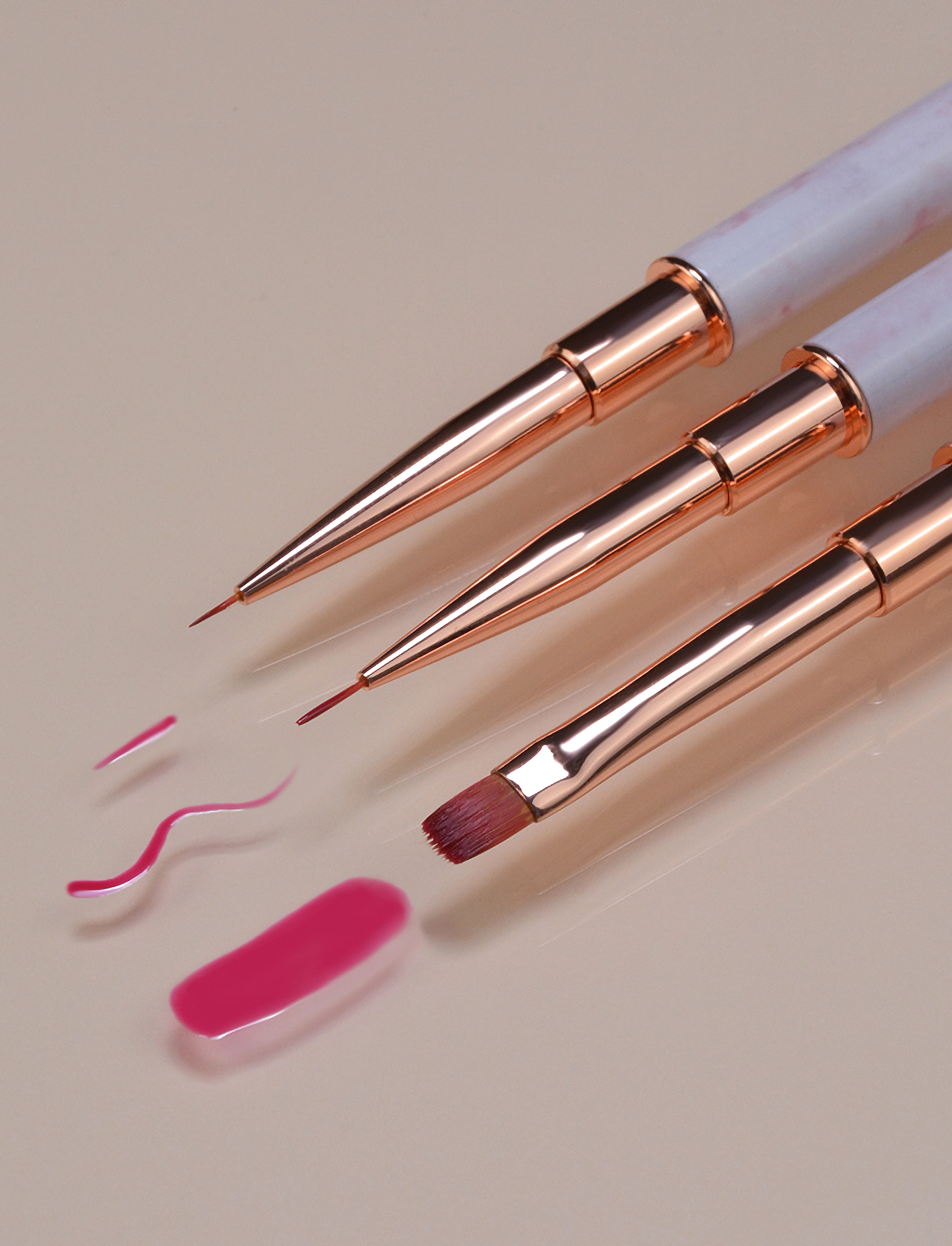 Le Mini Macaron - Nail Art Brush Trio - smink - les brushes - 3