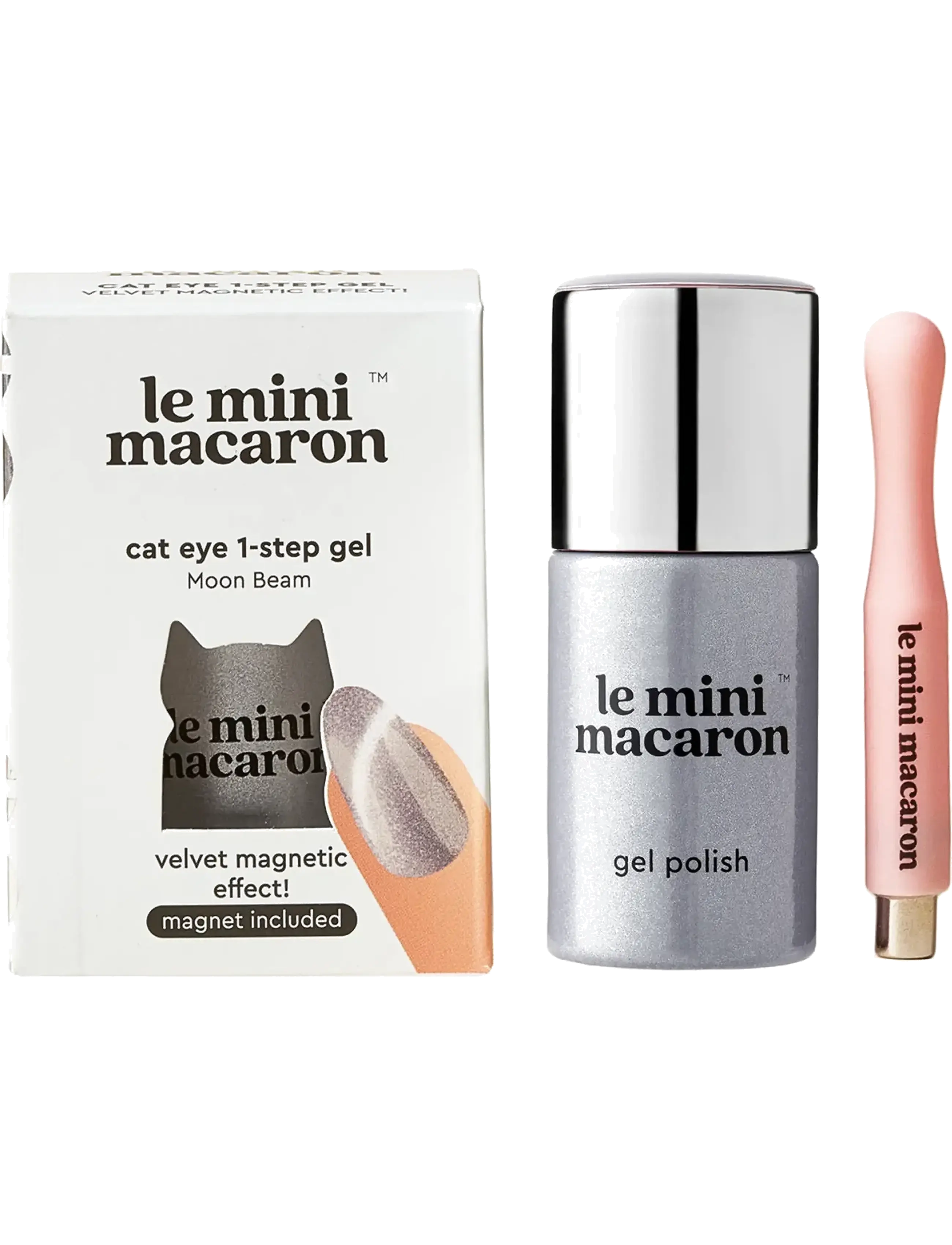 Le Mini Macaron - Cat Eye Gel Polish (Polish + Magnet) - moon beam - 2