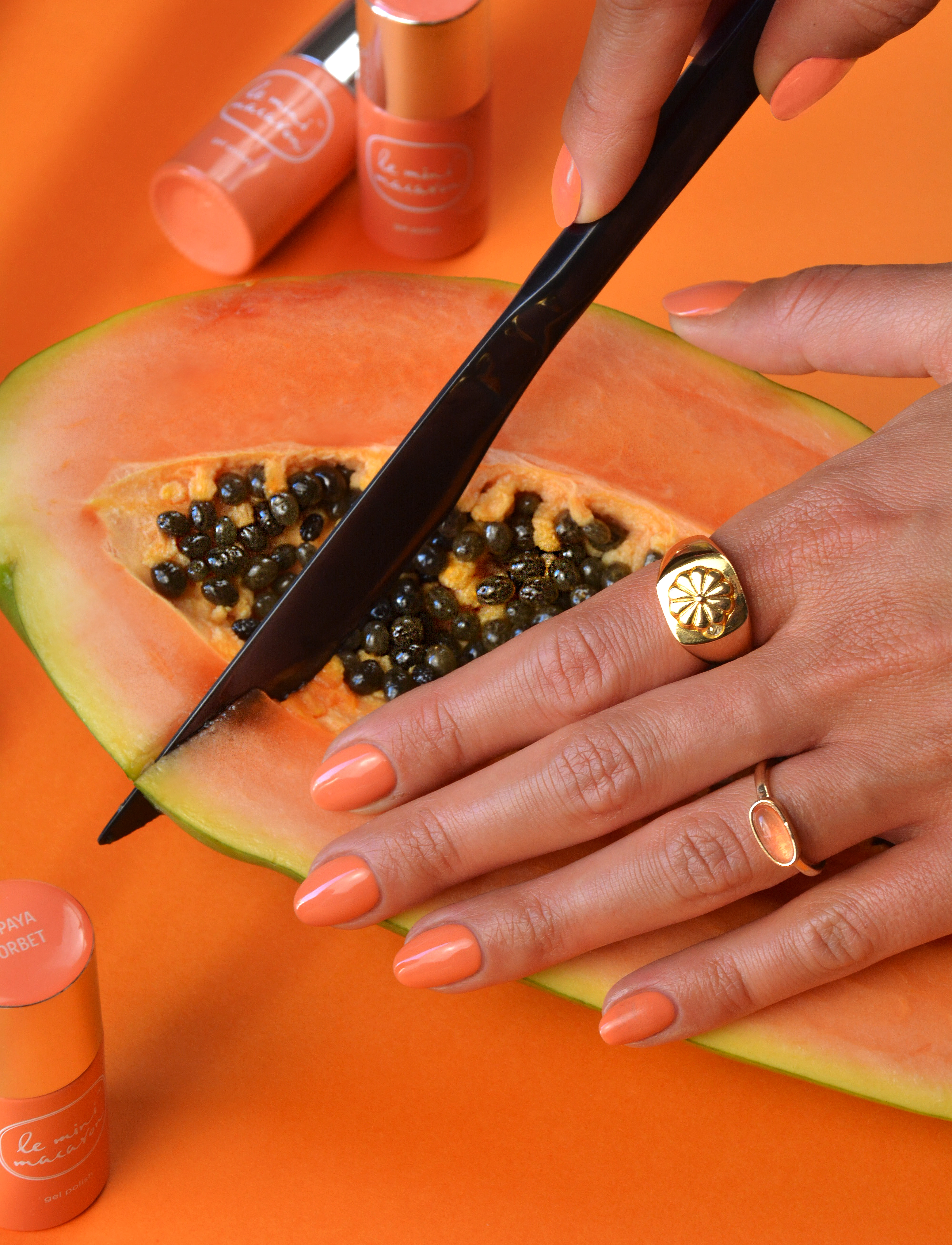 Le Mini Macaron - Single Gel Polish PAPAYA SORBET - makeup - papaya sorbet - 2