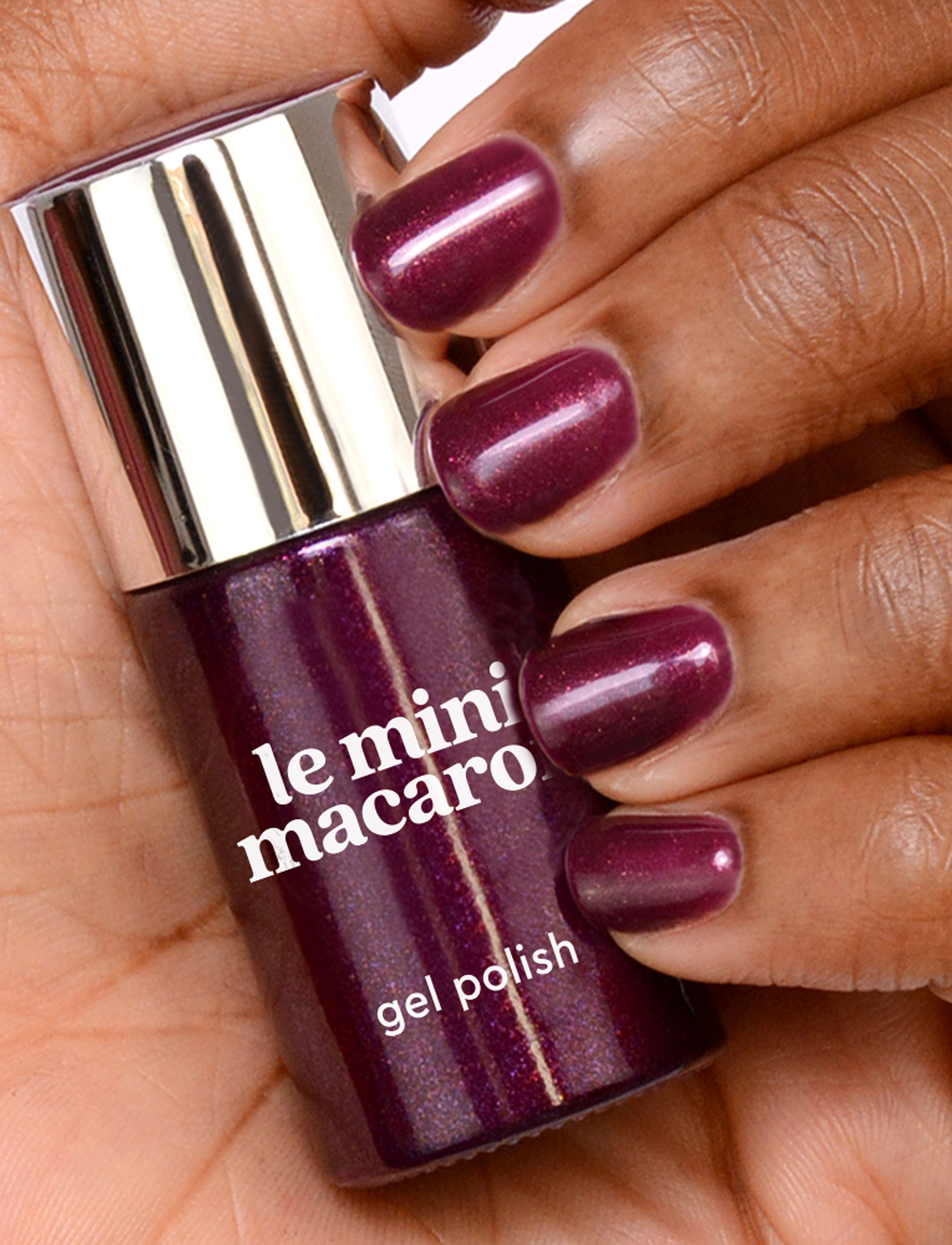 Le Mini Macaron - Single Gel Polish DARK PLUM - makeup - dark plum - 3
