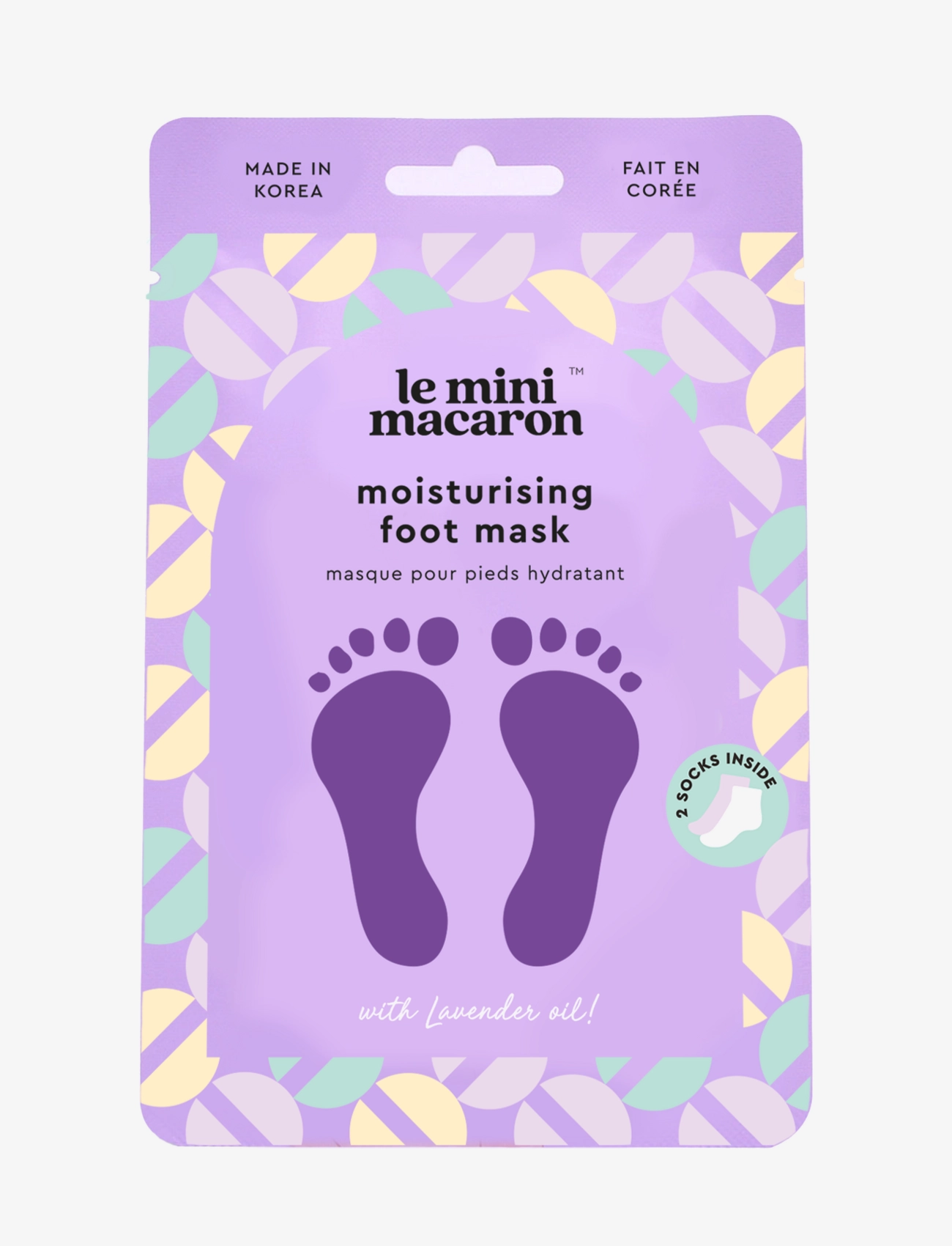 Le Mini Macaron Foot Mask - Kroppsvård - LAVENDER / clear