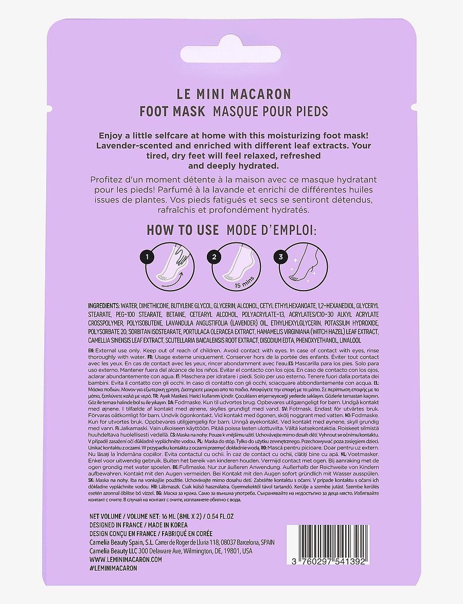 Le Mini Macaron - Foot Mask - keha - lavender - 2