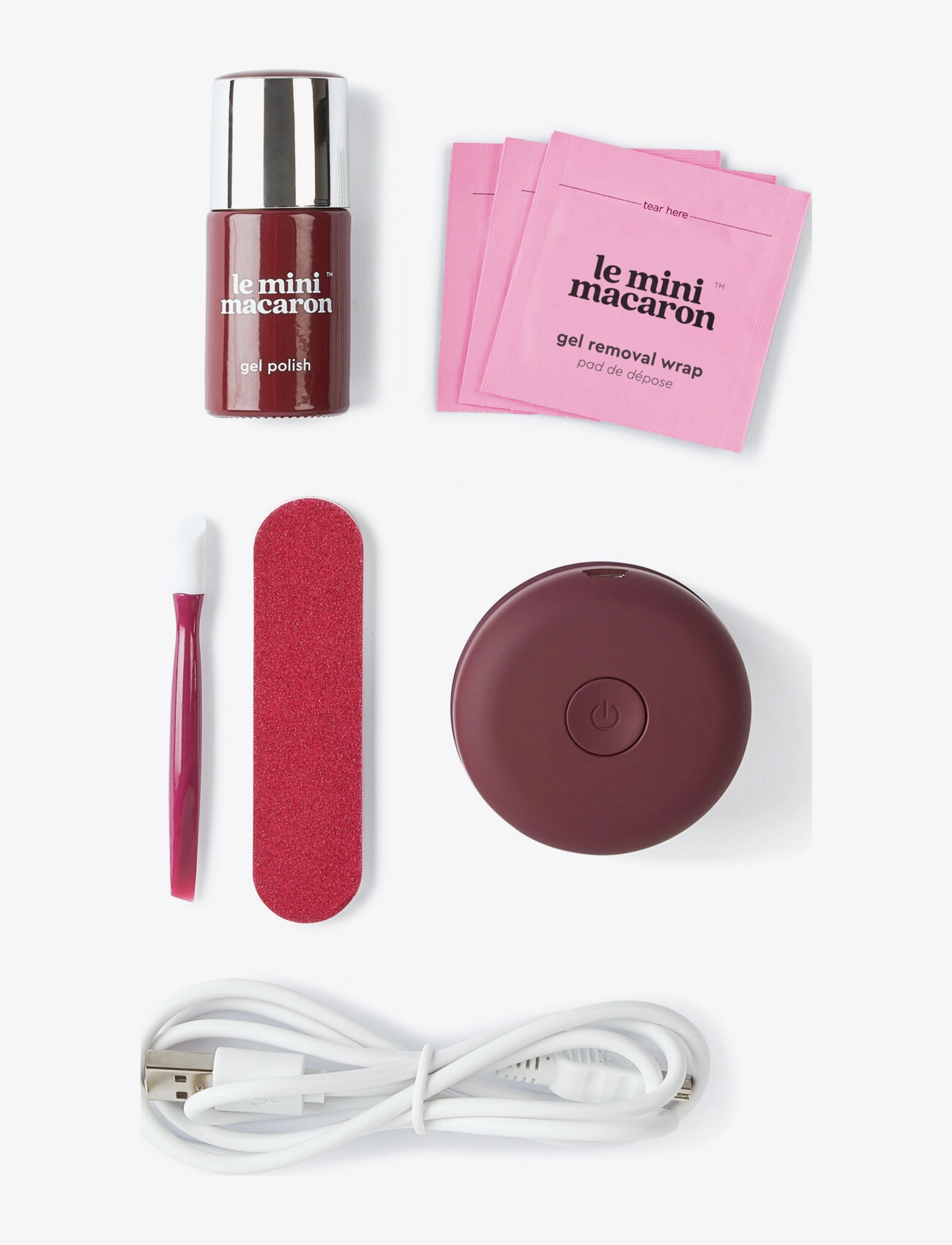 Le Mini Macaron - Gel Manicure Kit CASSIS - smink - cassis - 2