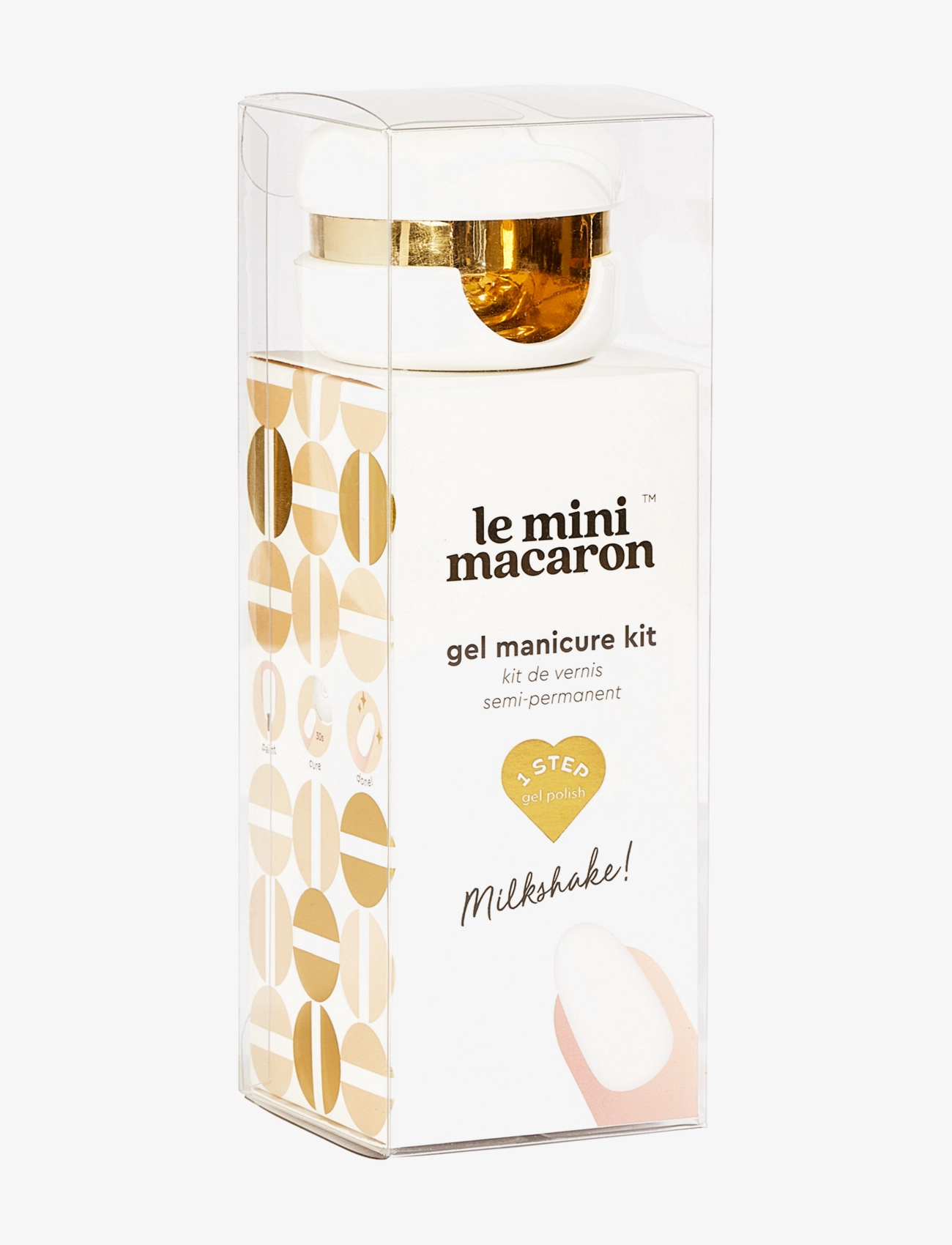 Le Mini Macaron Gel Manicure Kit Milkshake, Gel Neglelak, Hvid, Str: ONE SIZE