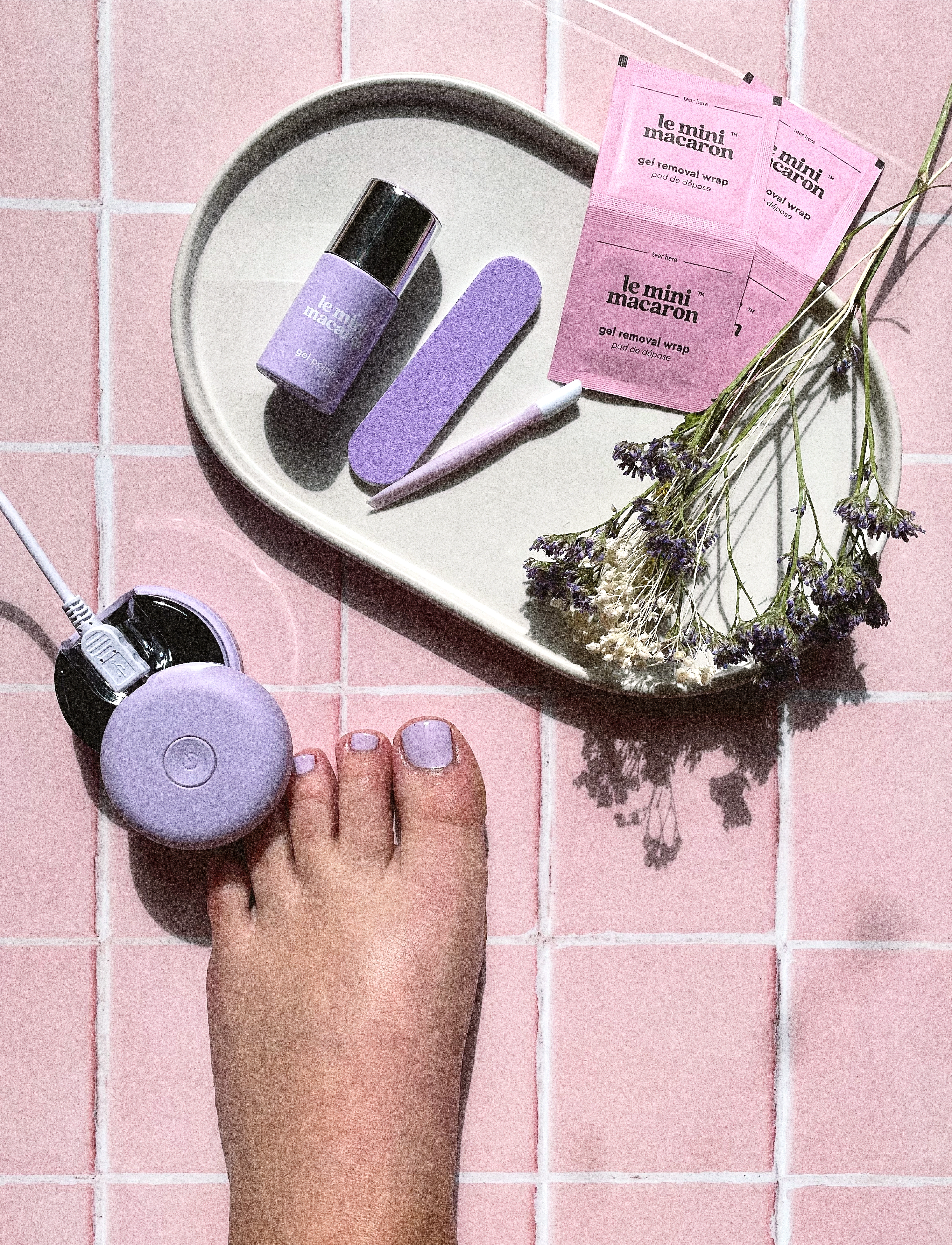 Le Mini Macaron - Gel Manicure Kit LILAC BLOSSOM - smink - lilac blossom - 5