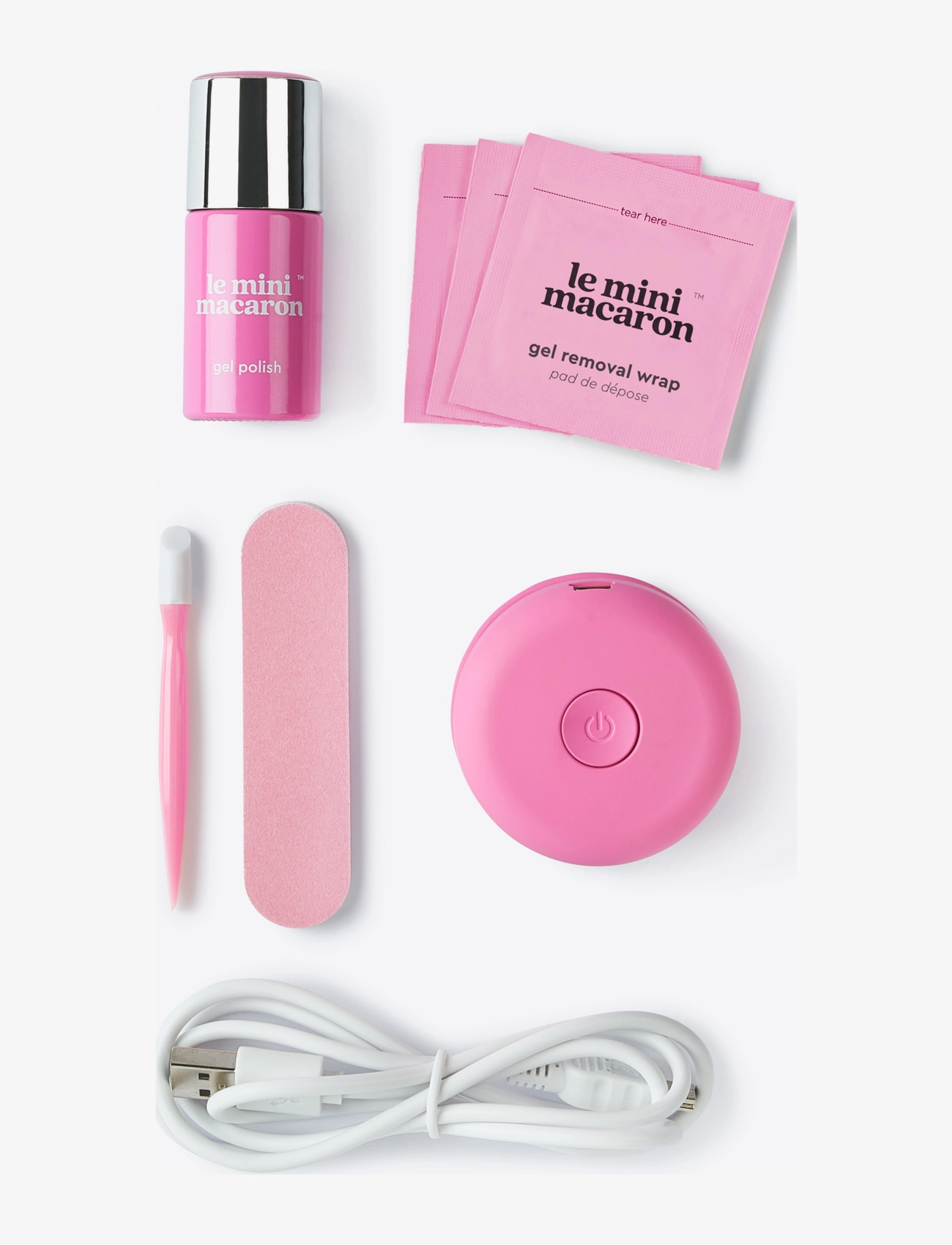 Le Mini Macaron Gel Manicure Kit Bubblegum Crush gellack dam – bild 3
