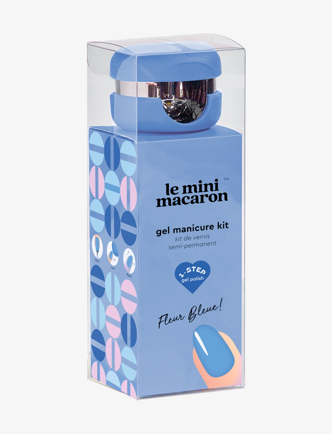 Le Mini Macaron Gel Manicure Kit Fleur Bleue, Gel Neglelak, Blå, Str: ONE SIZE